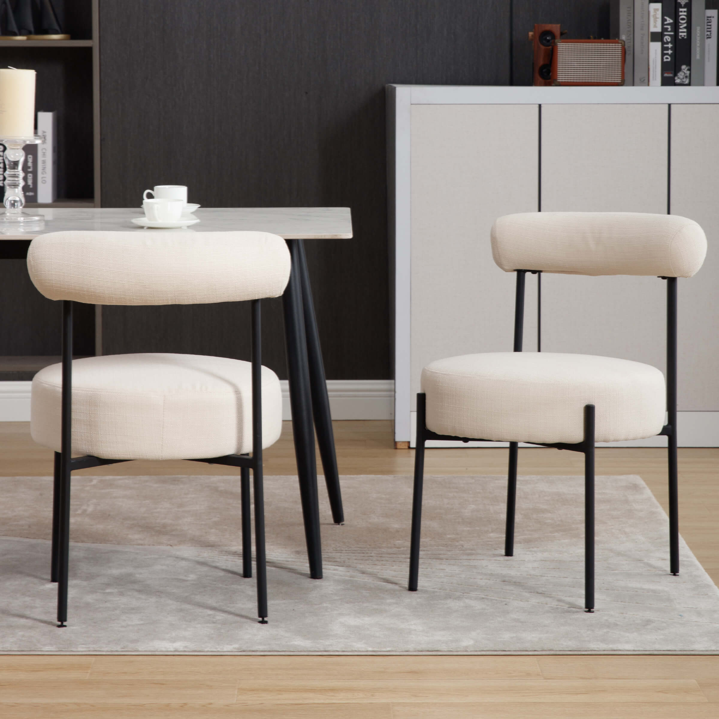 CIMOTA Modern Round Back Dining Chairs Set of 2 - 31003DC