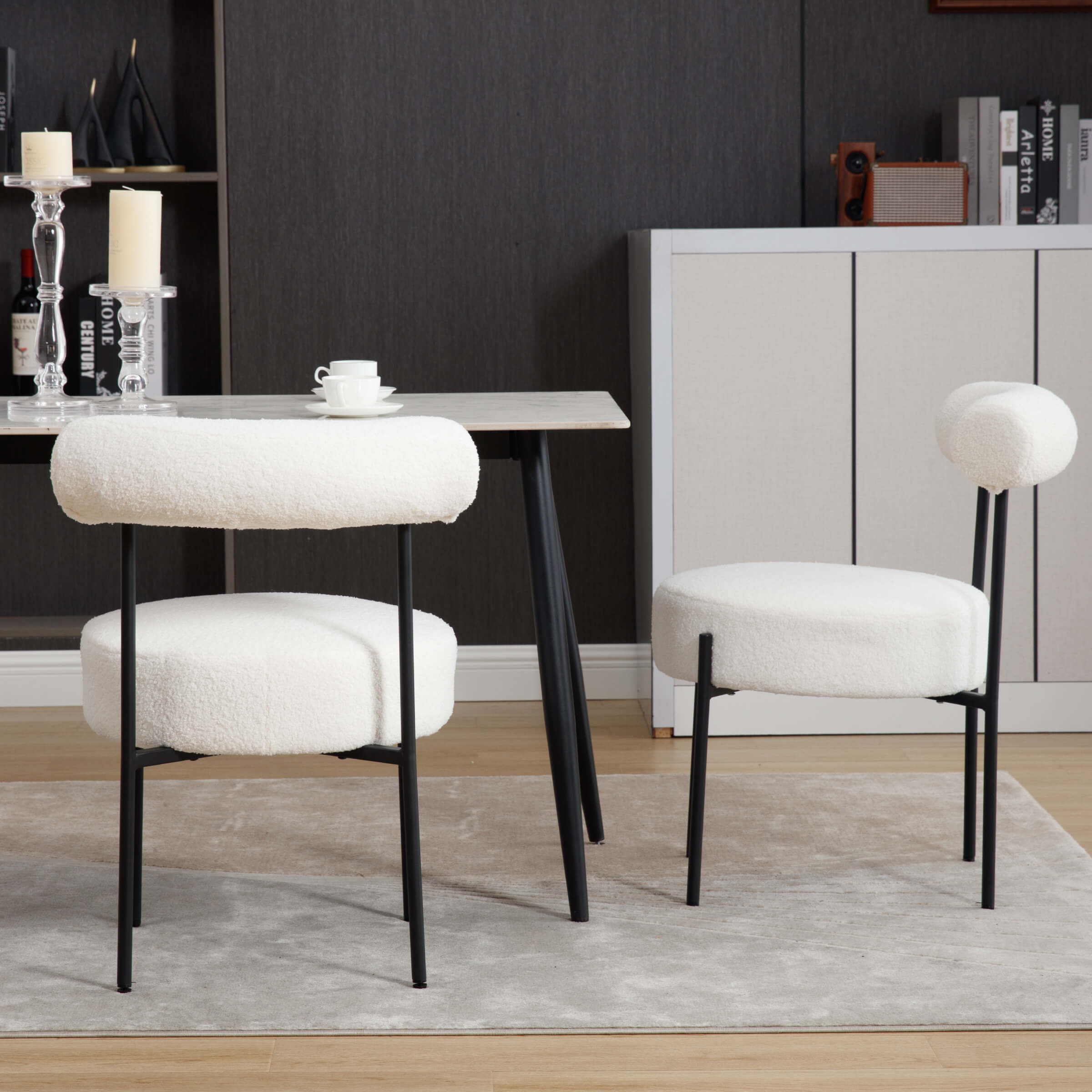 CIMOTA Modern Round Back Dining Chairs Set of 2 - 31003DC