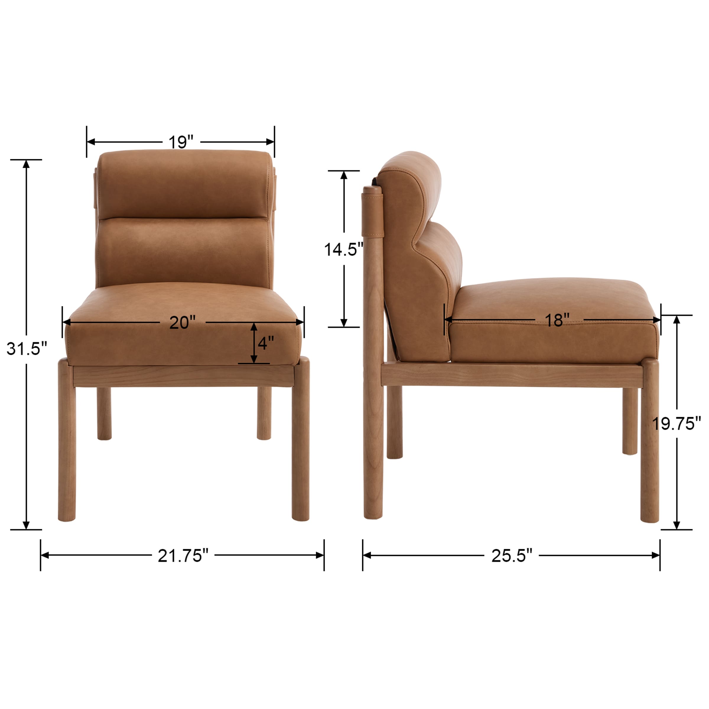 CIMOTA Modern Upholstered Dining Chairs Set of 2 - 3221DC