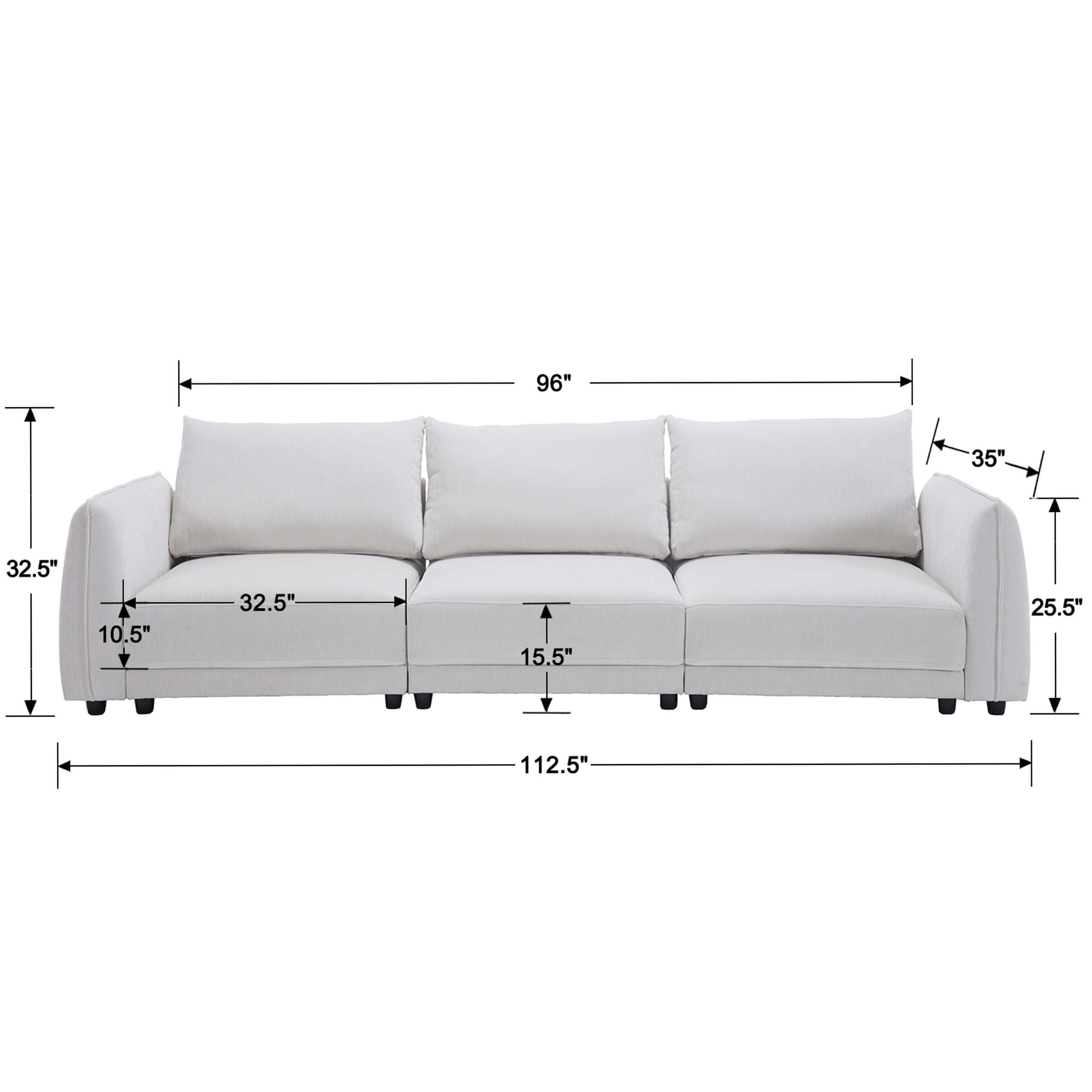 EALSON Oversized Cloud Modular Sectional Sofa - 1020SF