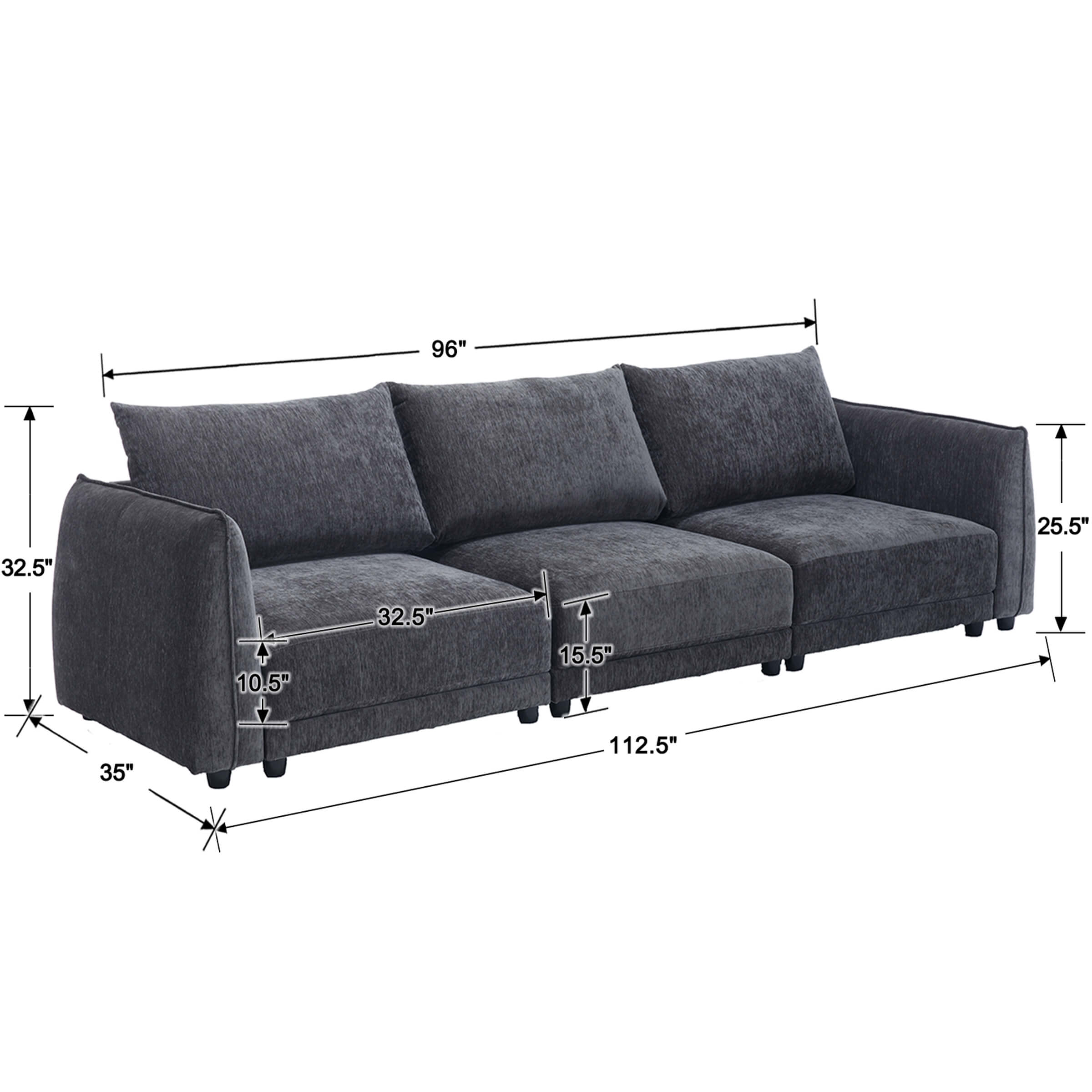 EALSON Oversized Cloud Modular Sectional Sofa - 1020SF