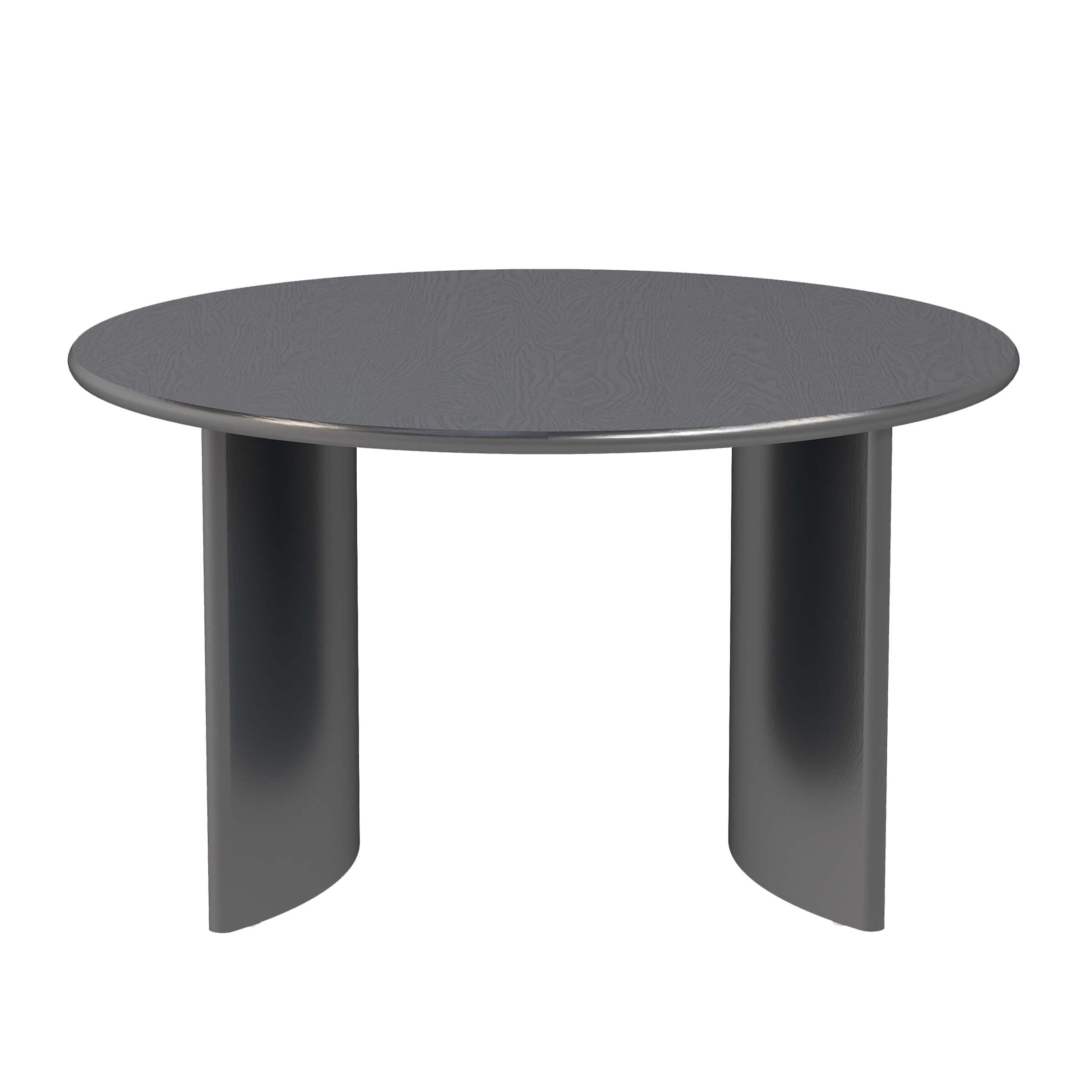 Round dark coffee table isolated