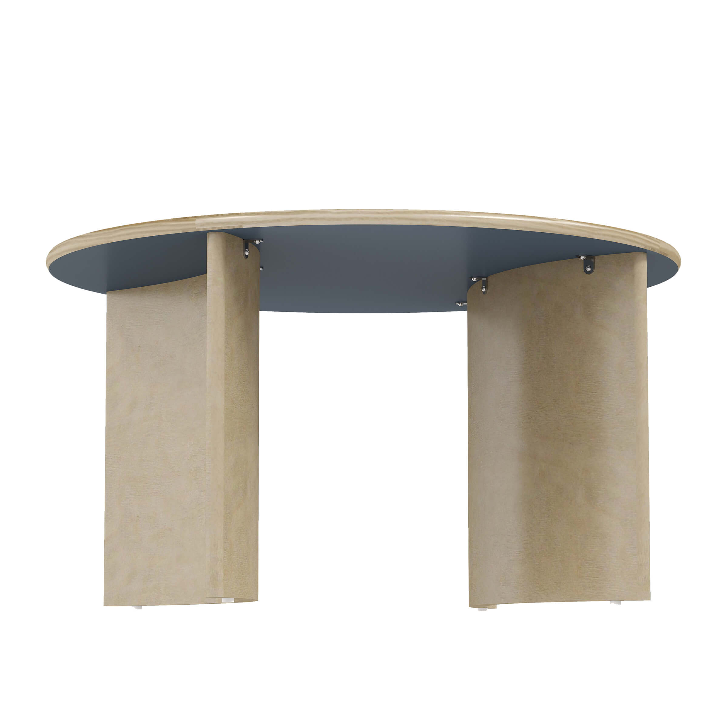 Light wood round coffee table