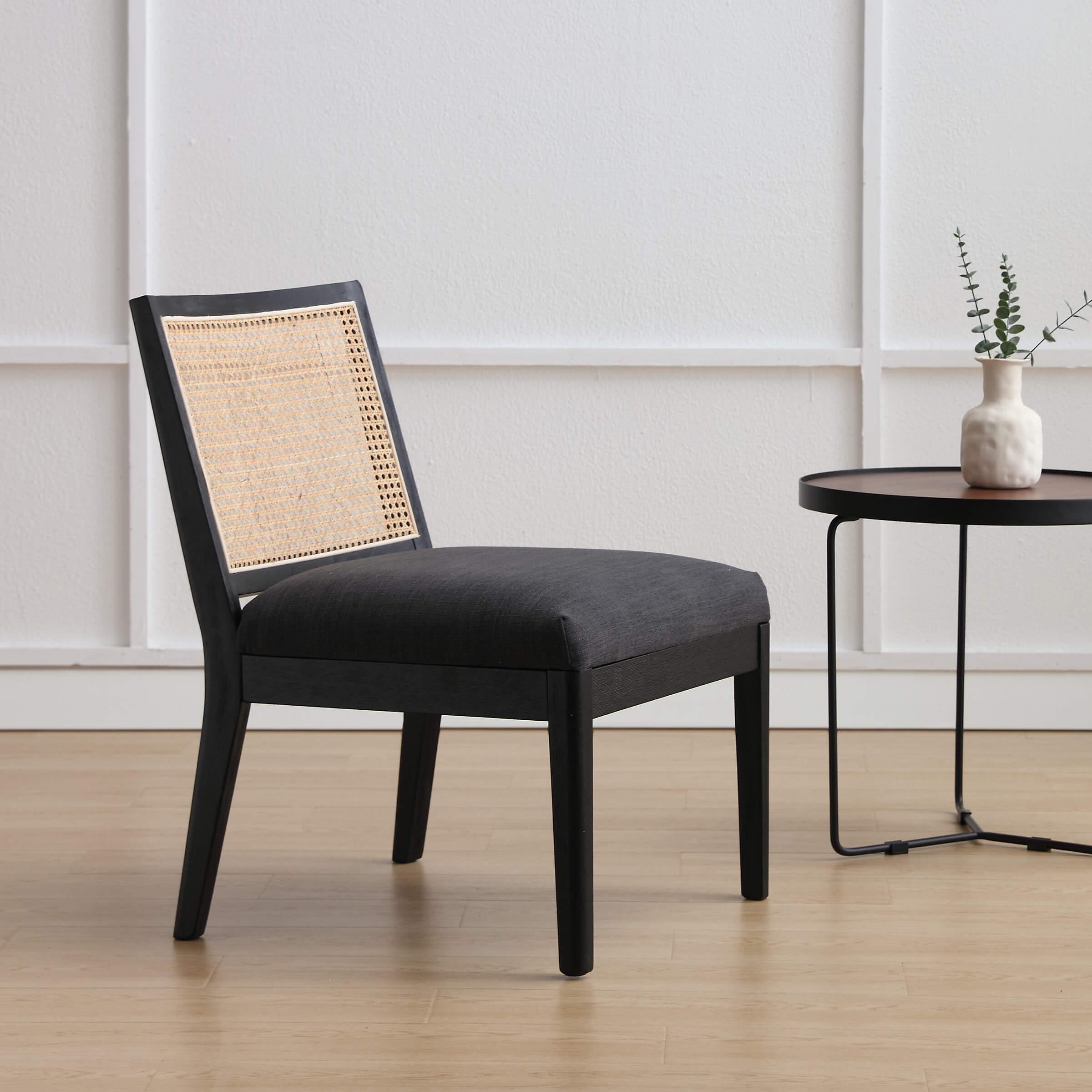CIMOTA Square Rattan Back Armless Chair 1 PCS - 3898AC