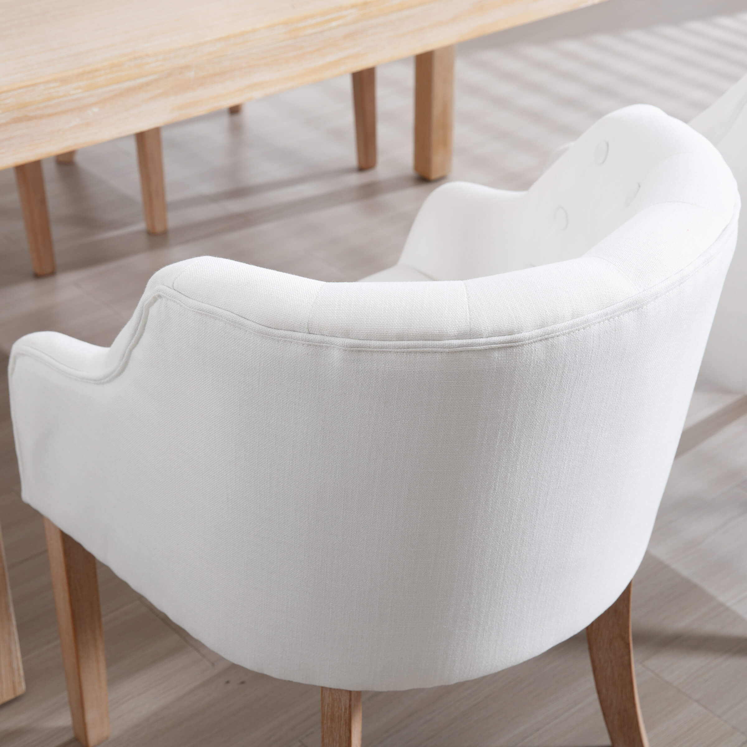 CIMOTA Upholstered Cushion Mid-Century Tufted Dining Chairs Set of 2 - 8327