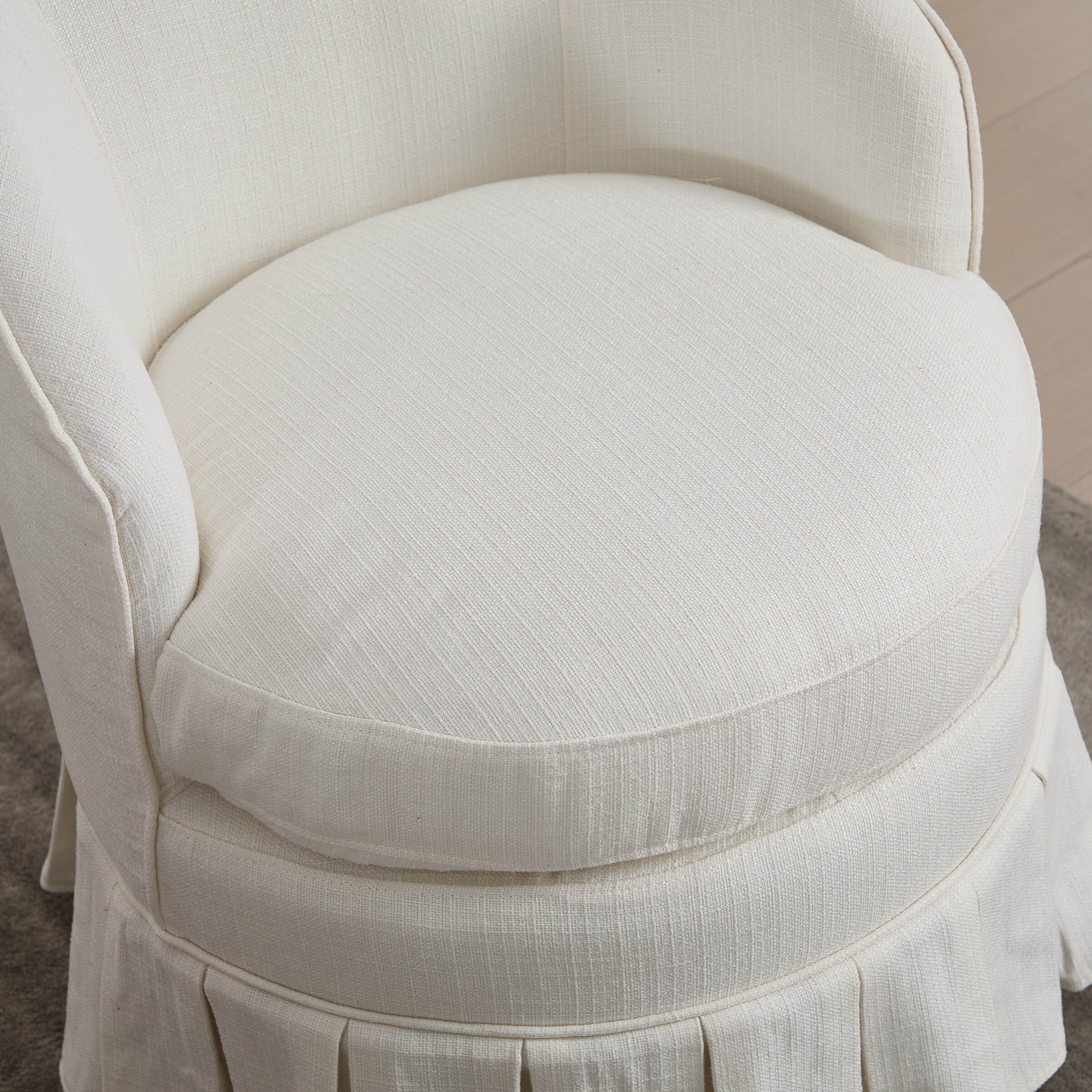 Dining Room Chairs with Pleated Skirt Set of 2 - 353DC