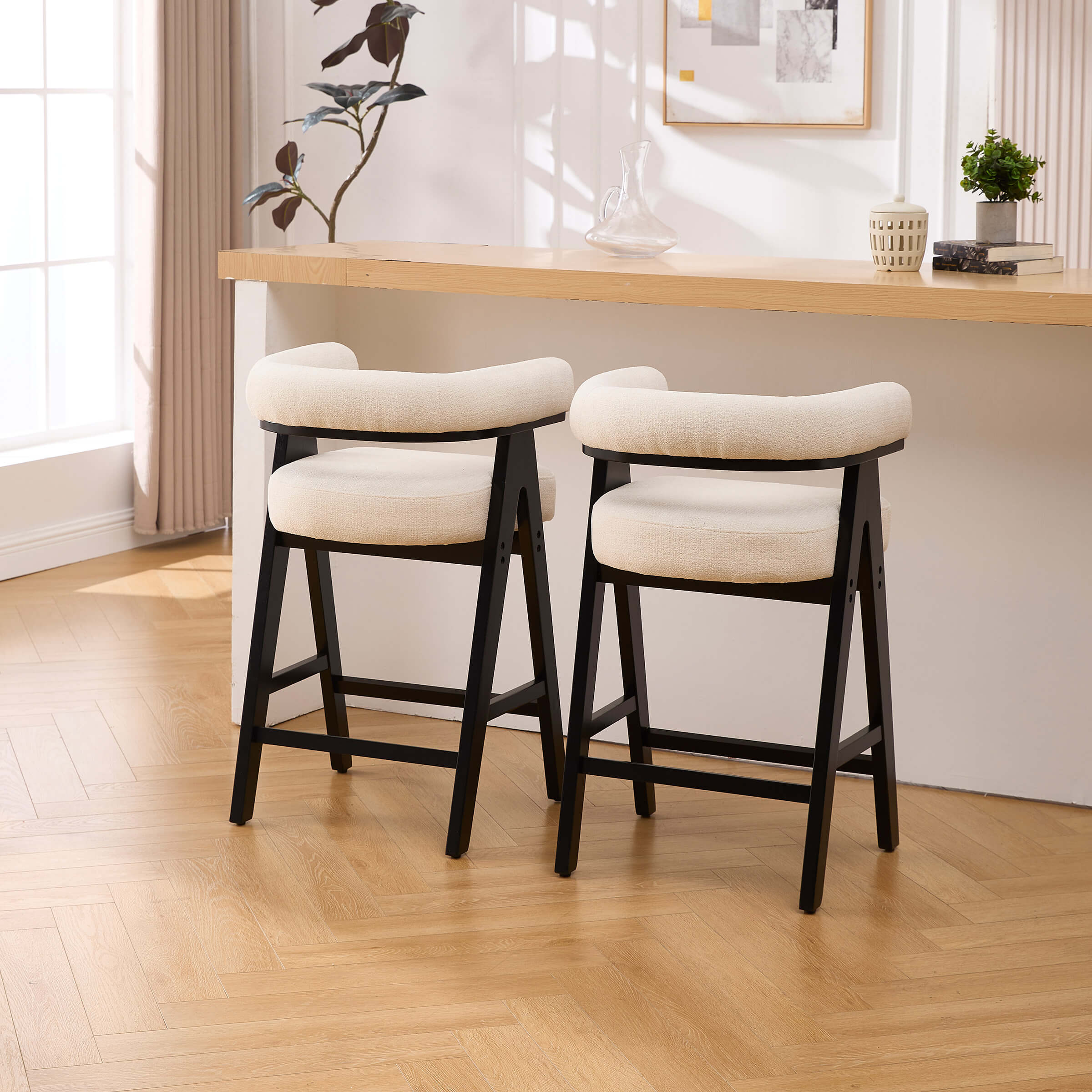 Farmhouse Counter Stools Set of 2-63241CS