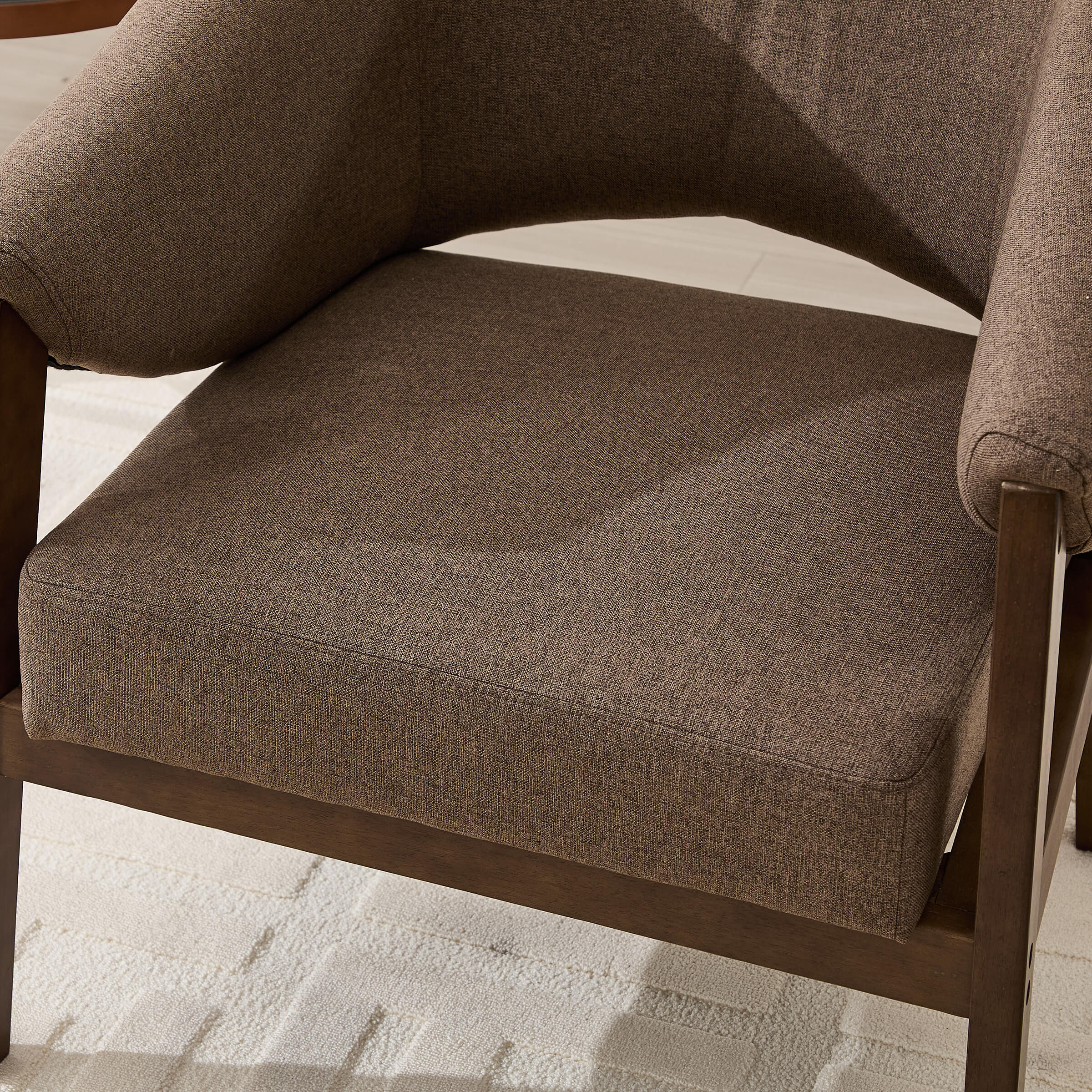 KMAX Accent Chair with Walnut Wood Legs 1 PCS - 30014AC