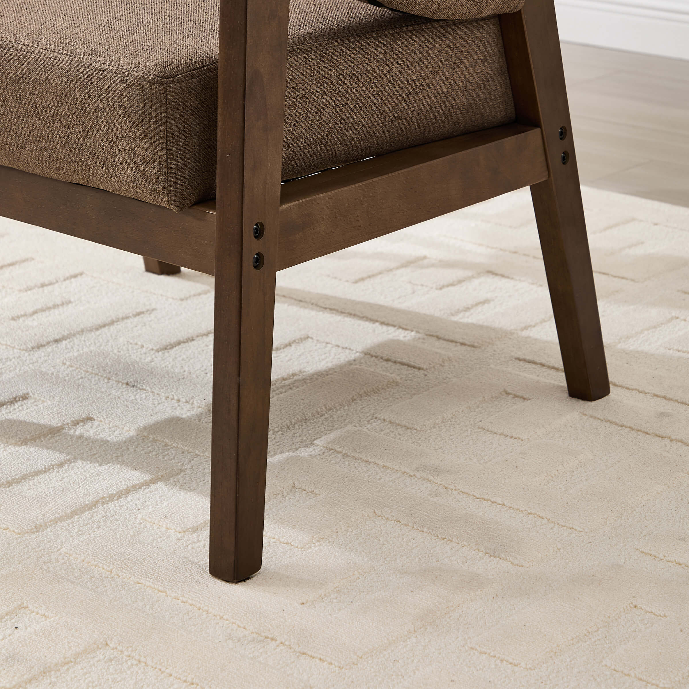 KMAX Accent Chair with Walnut Wood Legs 1 PCS - 30014AC