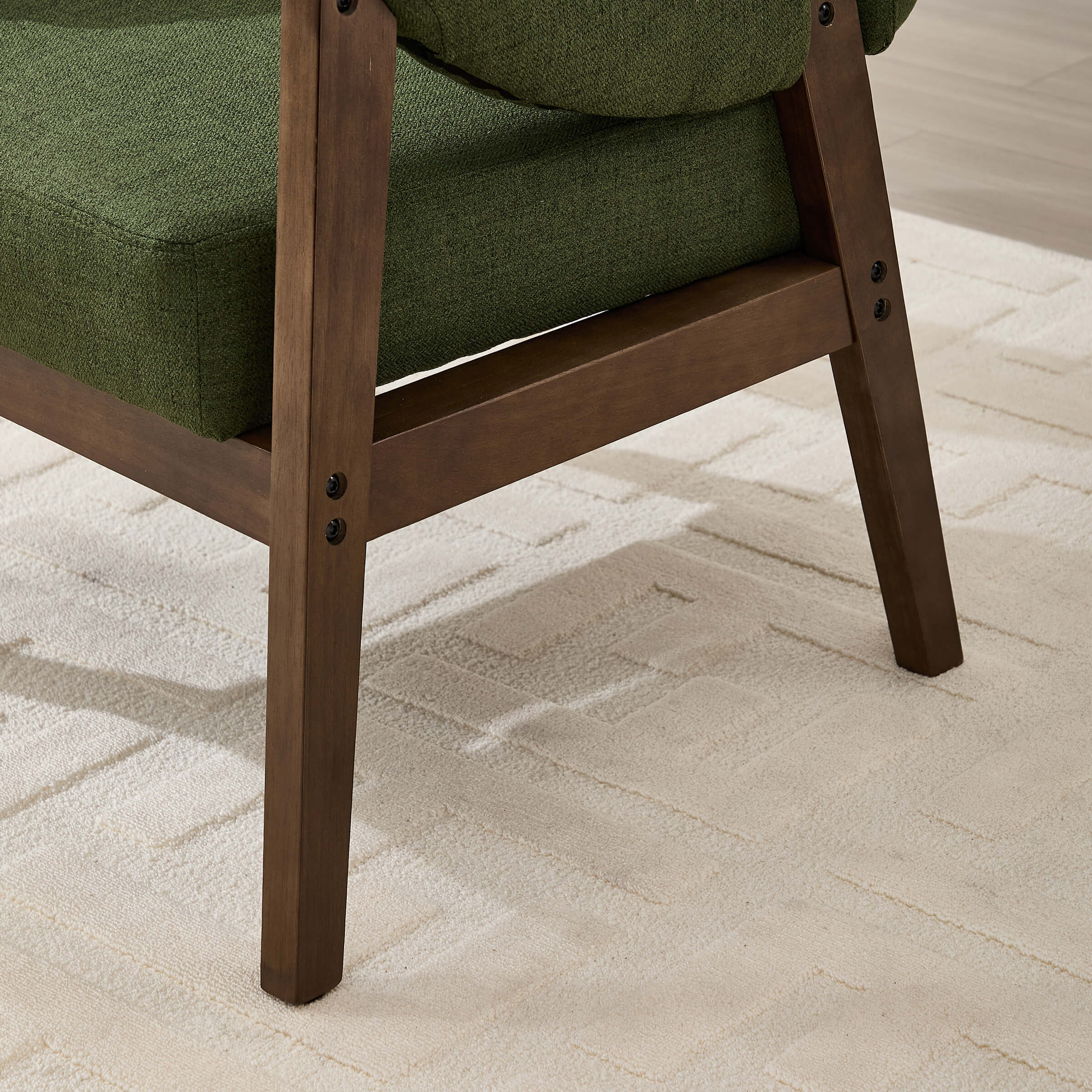 KMAX Accent Chair with Walnut Wood Legs 1 PCS - 30014AC