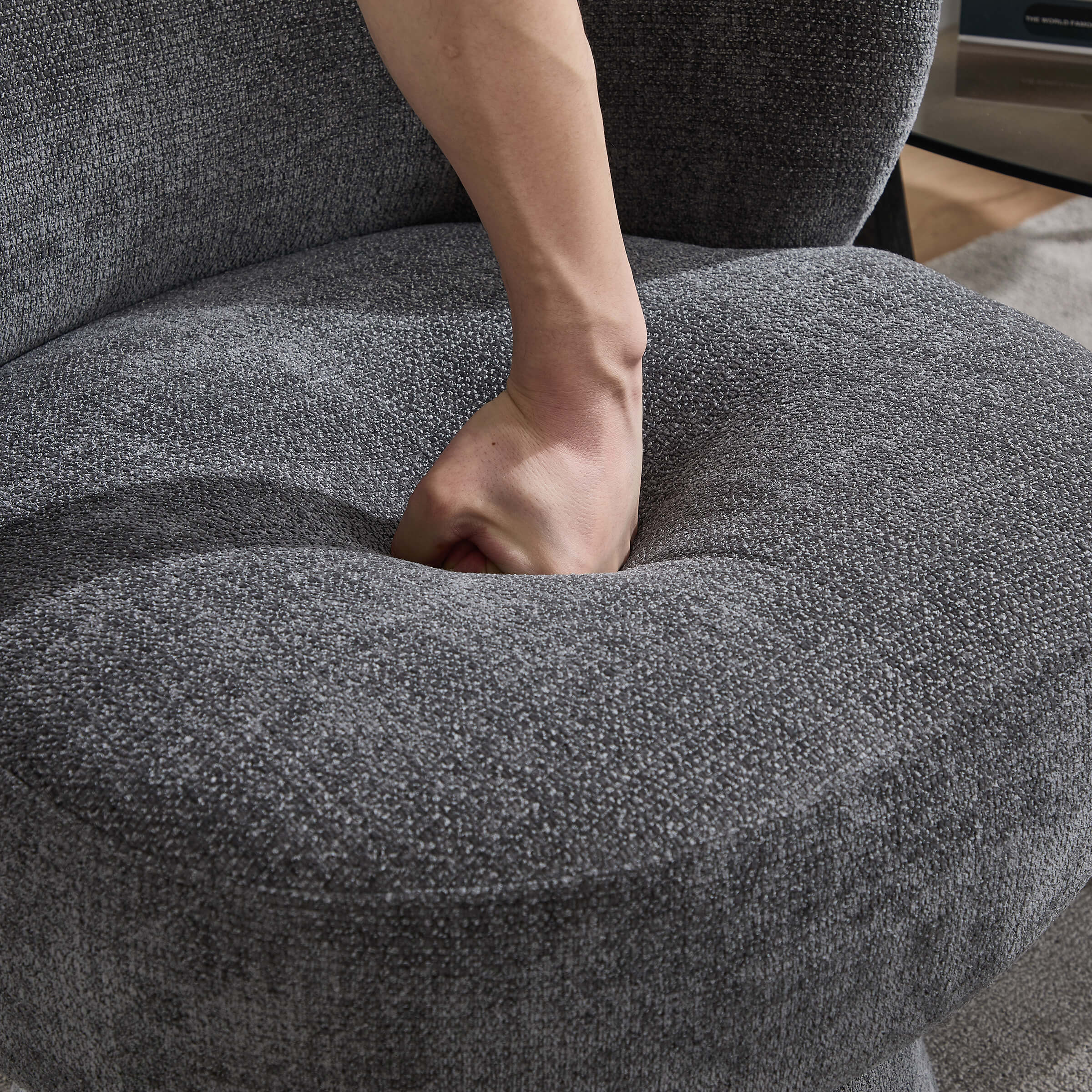 KMAX Modern Accent Round Swivel Armchair - 9918DC