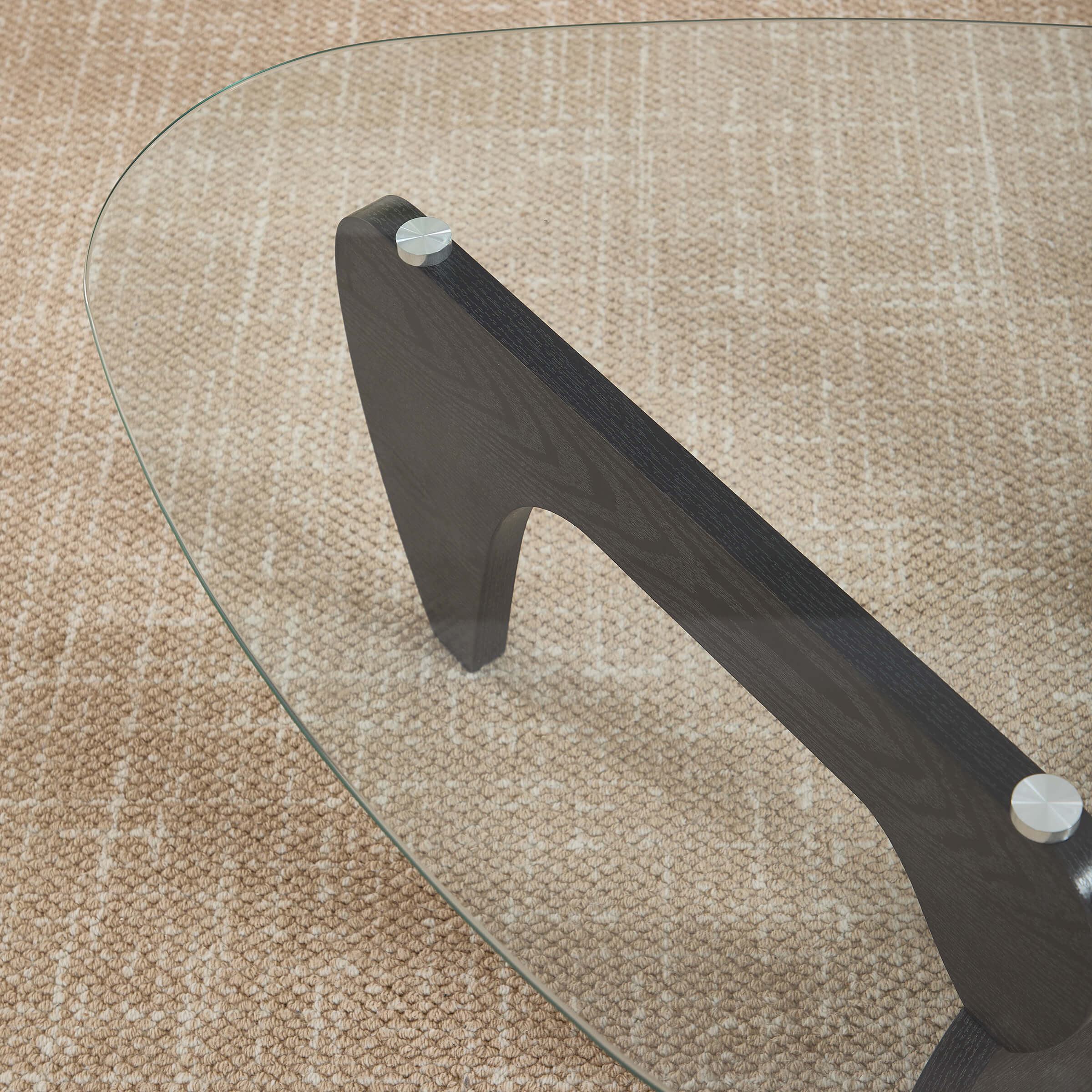 KMAX Triangle Center Table with Wood Base - 7735CT