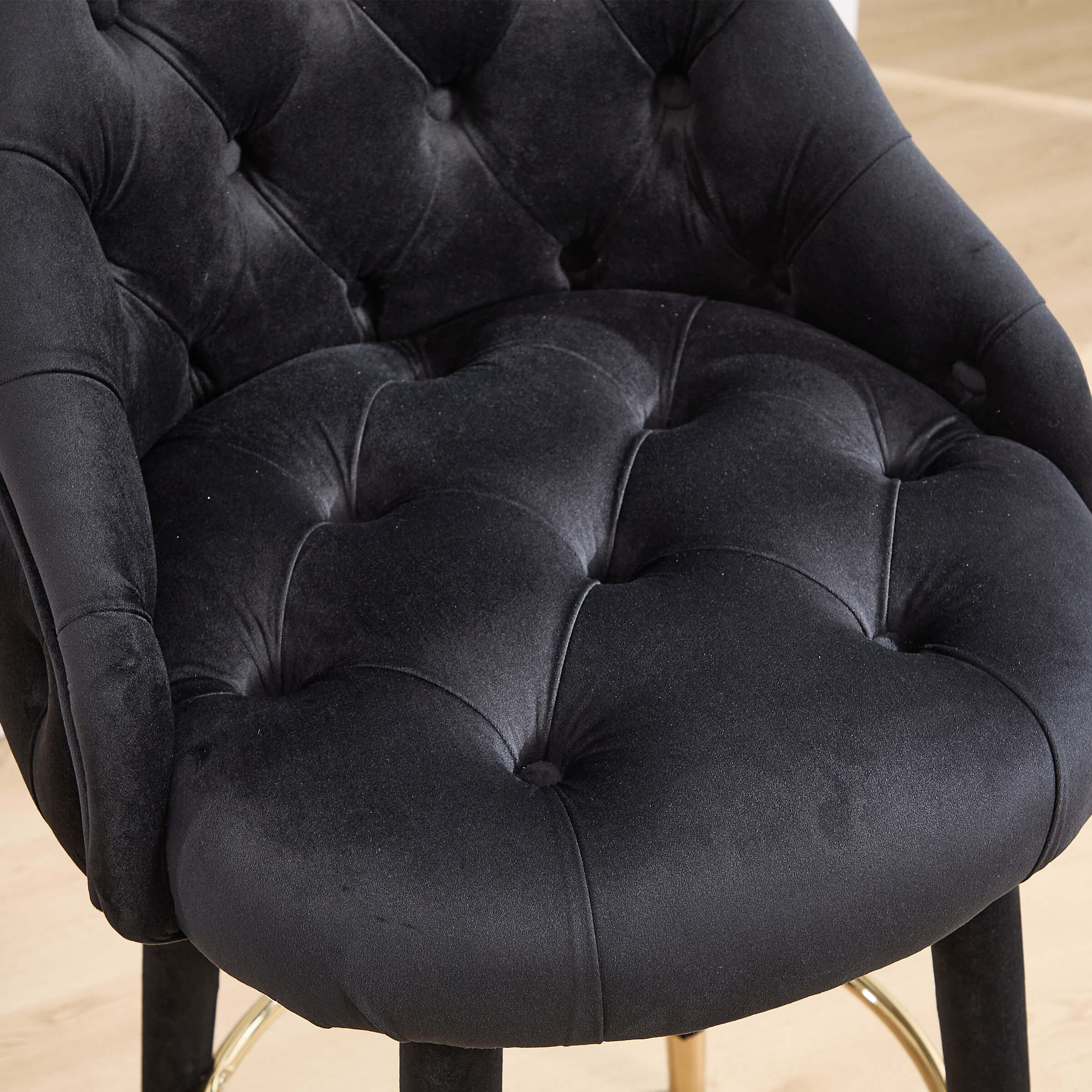Velvet Counter Height Bar Stool with Back - 2429CS