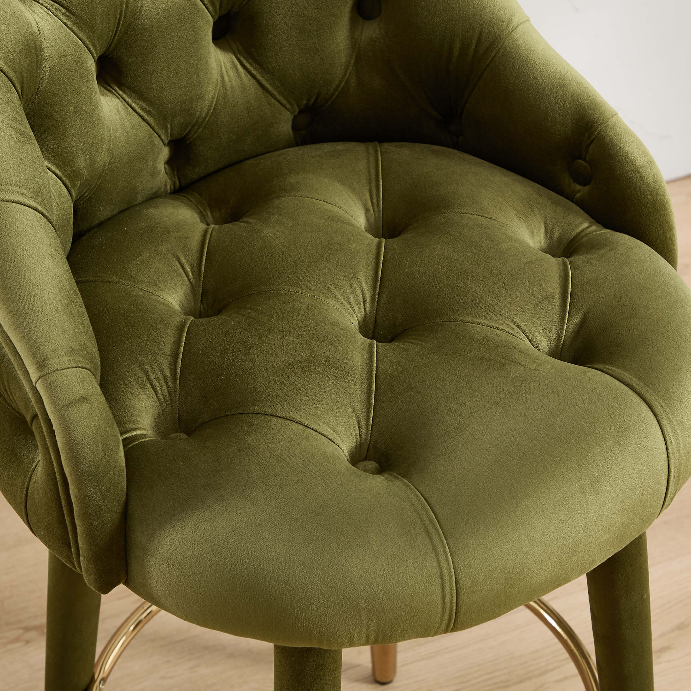 Velvet Counter Height Bar Stool with Back - 2429CS