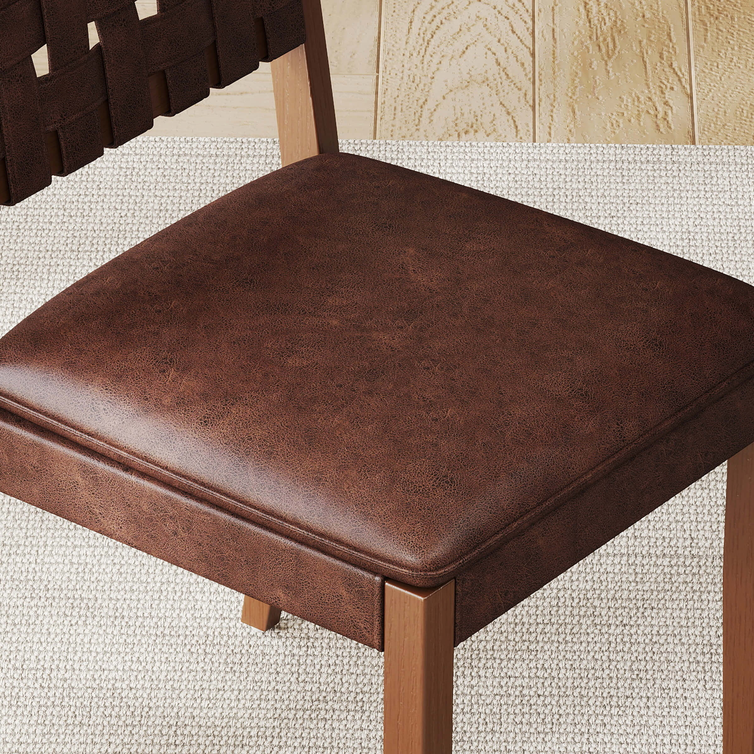 Close-up of chair leg connection