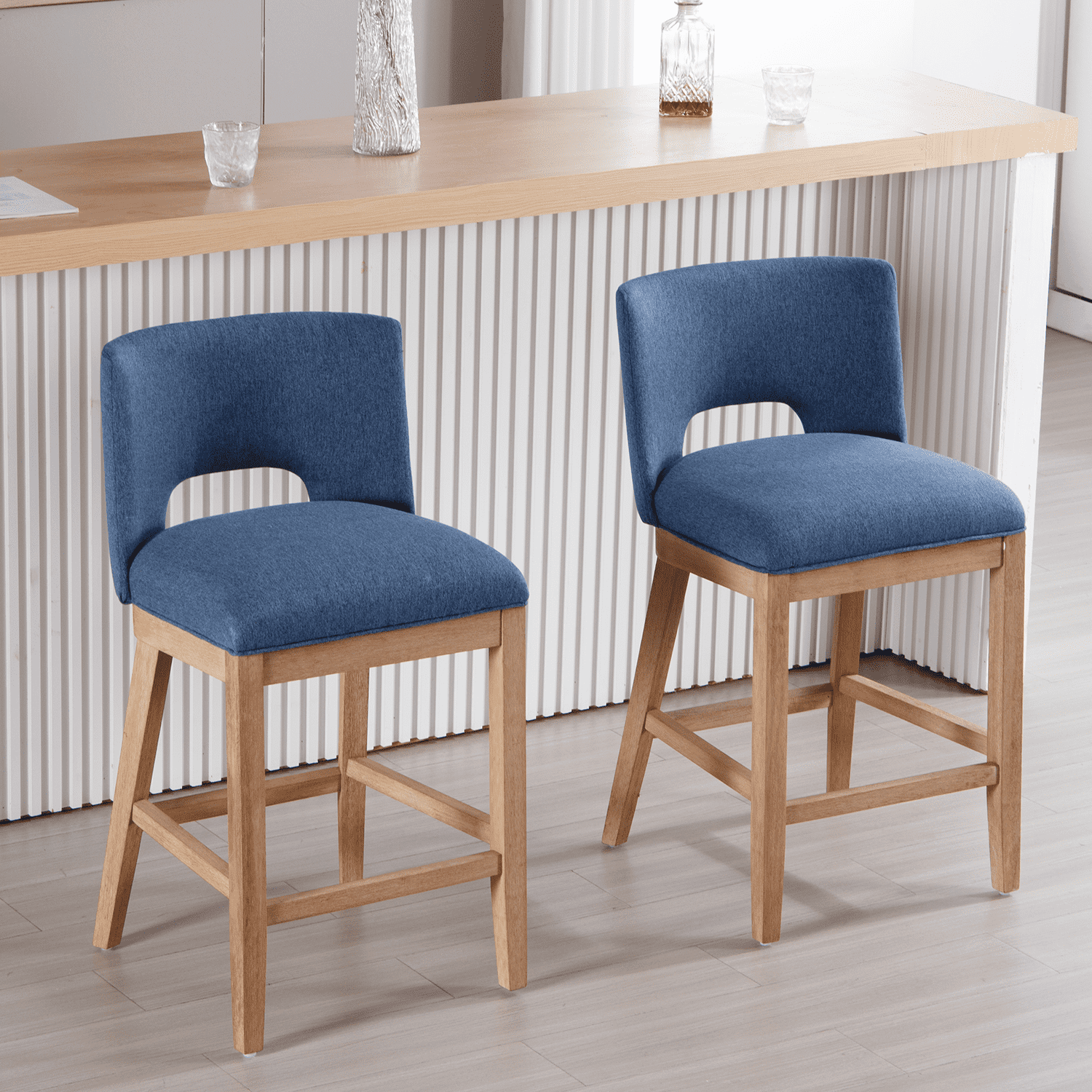 CIMOTA 26"H Armless Counter Bar Stools Set of 2 - 3226CS