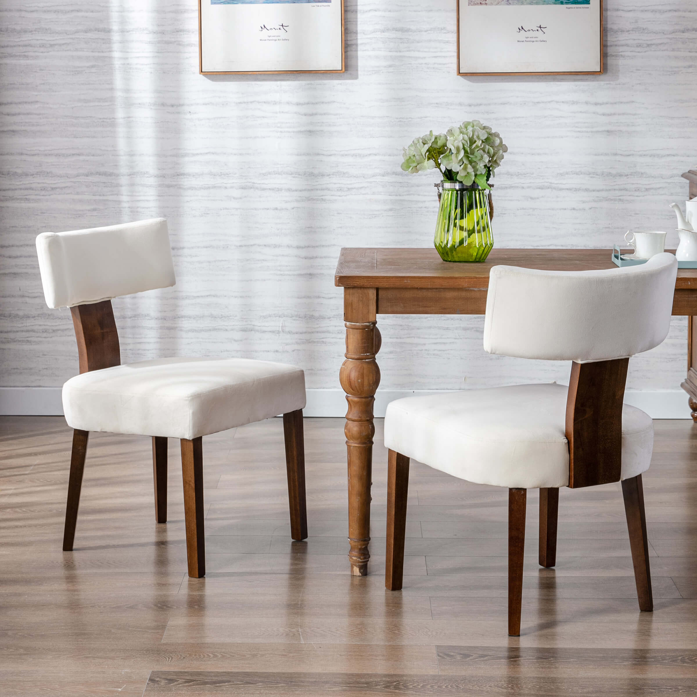 CIMOTA Classic Curved Open Back Dining Chairs Set of 2 - 1670&1917&1918