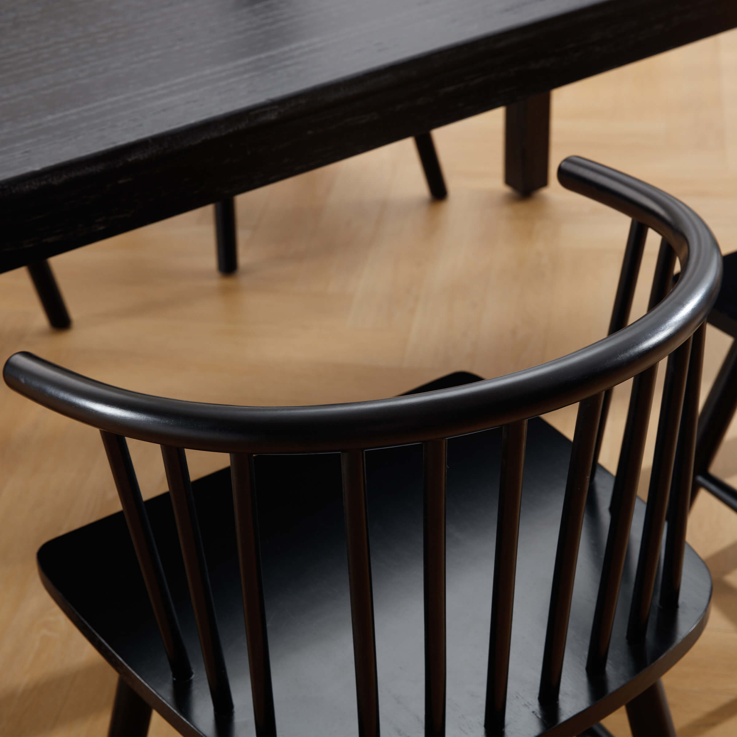 Curved Back Wood Dining Chair Set of 2 - DC01DC