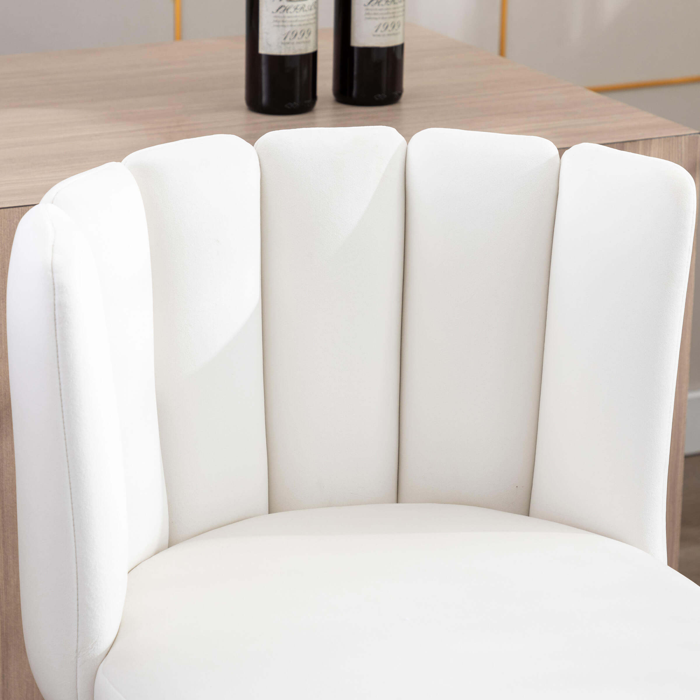 CHICAURA 26"H Counter Stools With Gold Metal Legs Set of 2 - 9029CS