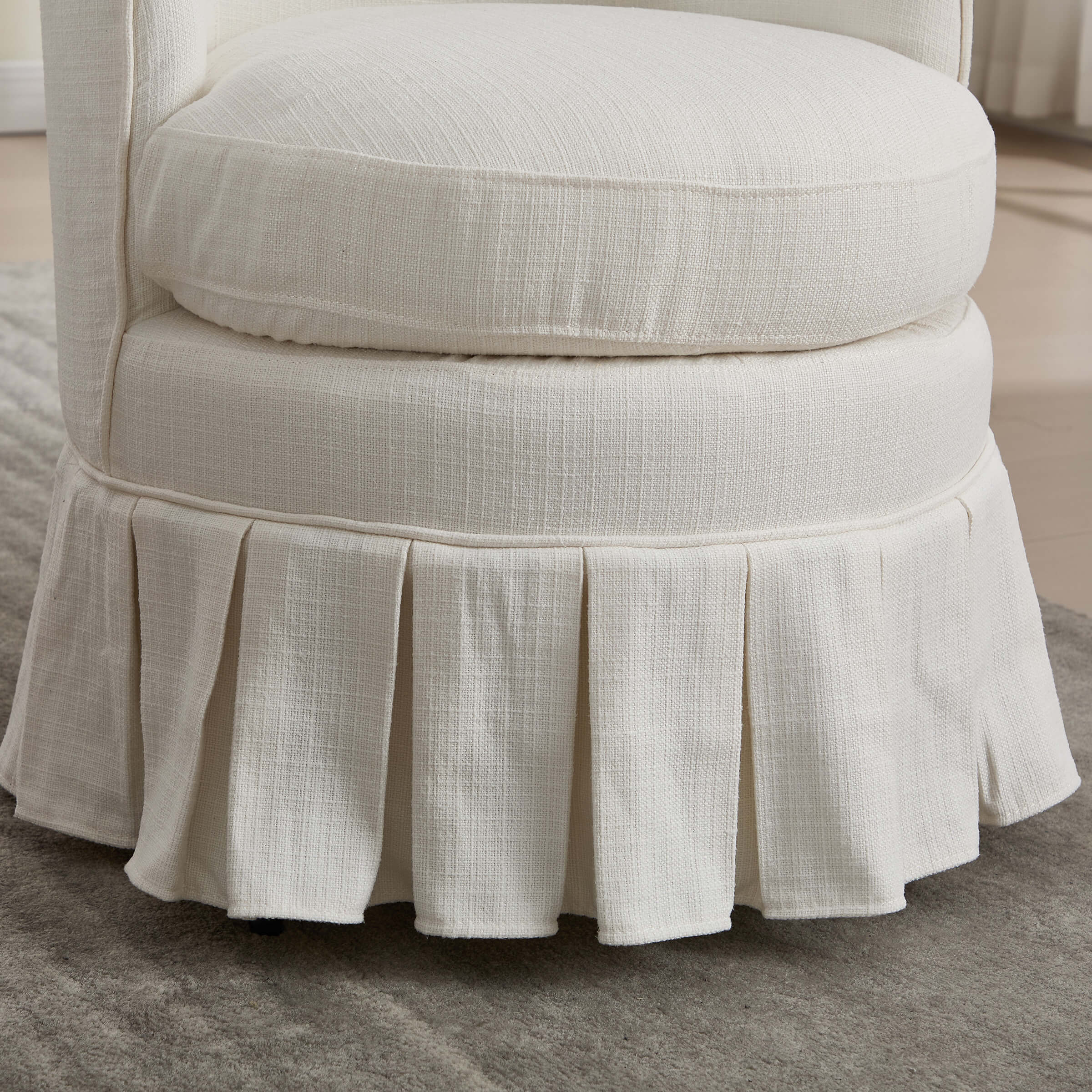 Dining Room Chairs with Pleated Skirt Set of 2 - 353DC