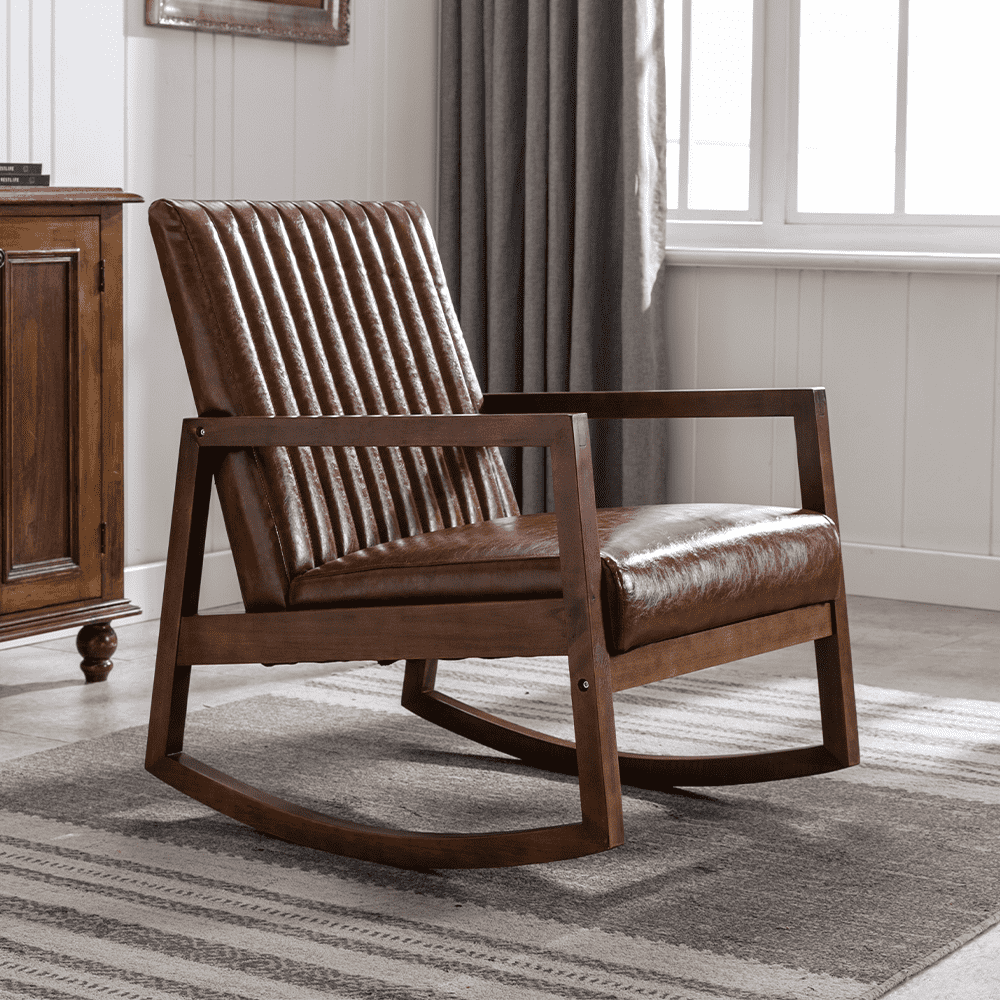 Rocking chair in a bright room