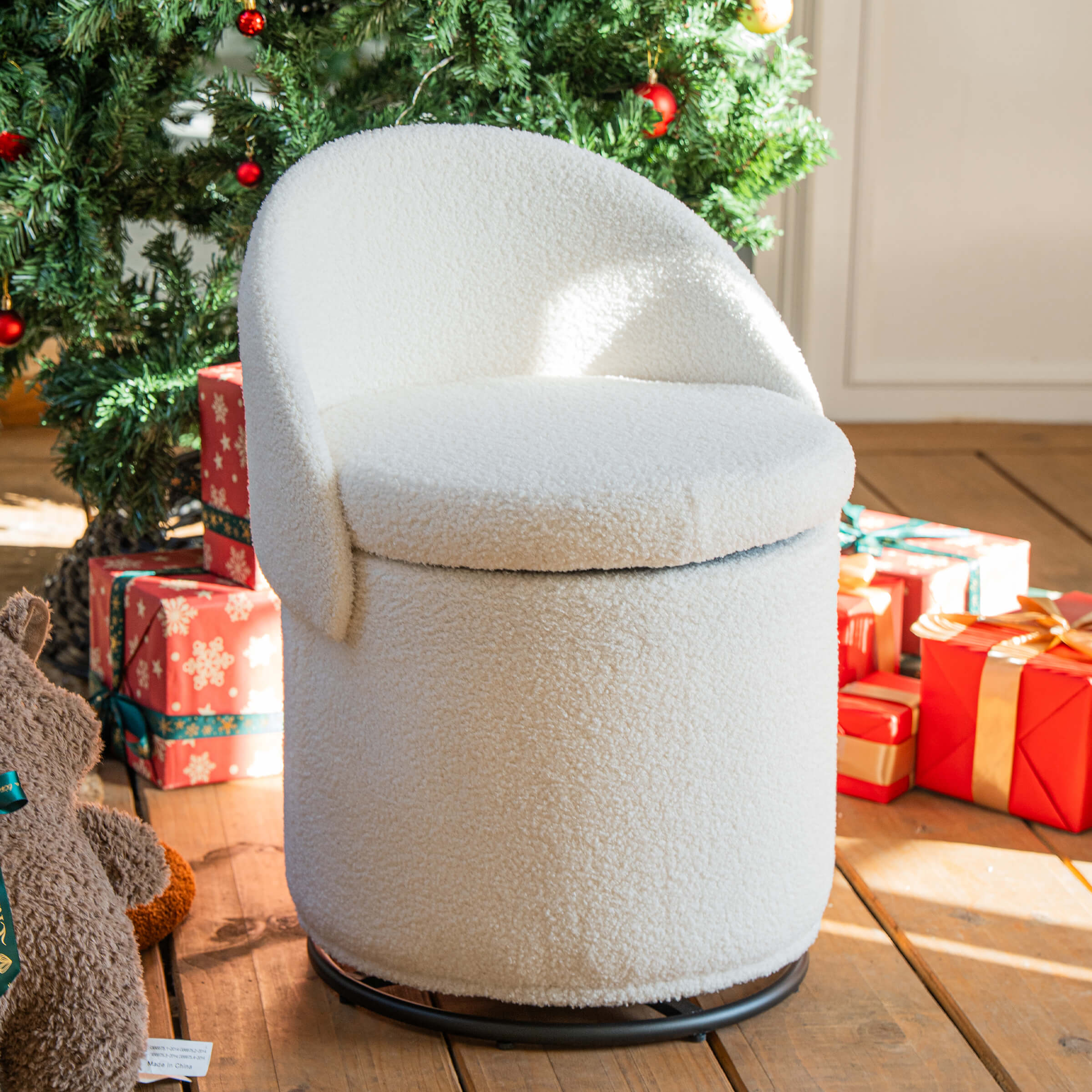 ROCITY Modern Armless Swivel Ottoman 1 PCS - 2307OT