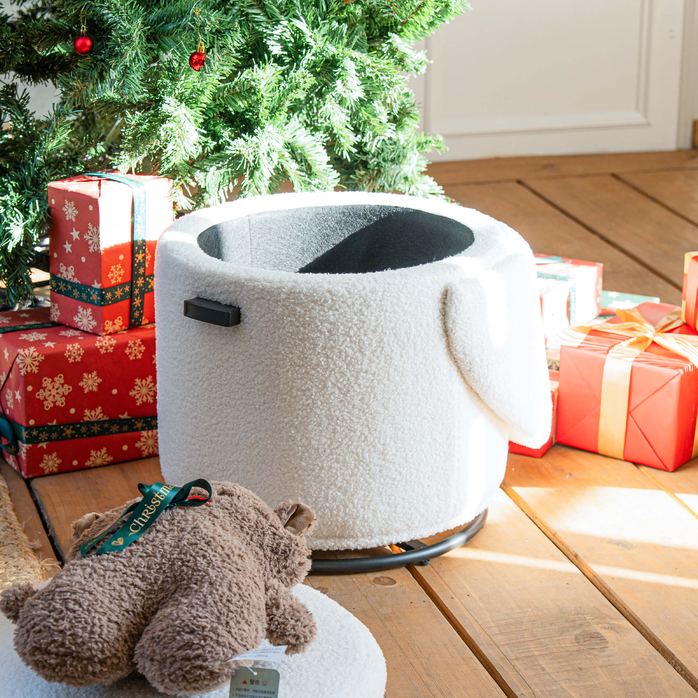 ROCITY Modern Armless Swivel Storage Ottoman 1 PCS - 2307OT