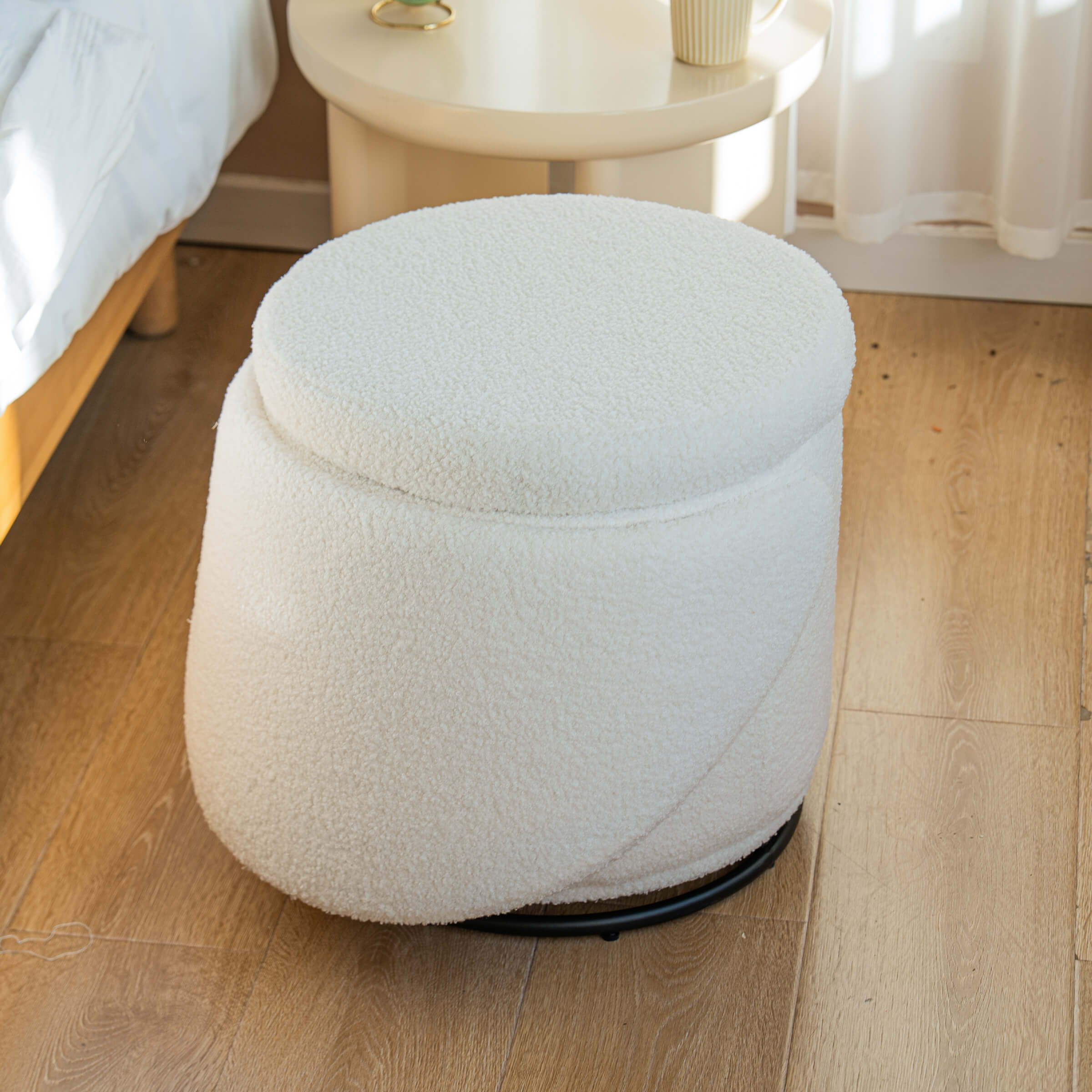 ROCITY Modern Armless Swivel Storage Ottoman 1 PCS - 2307OT