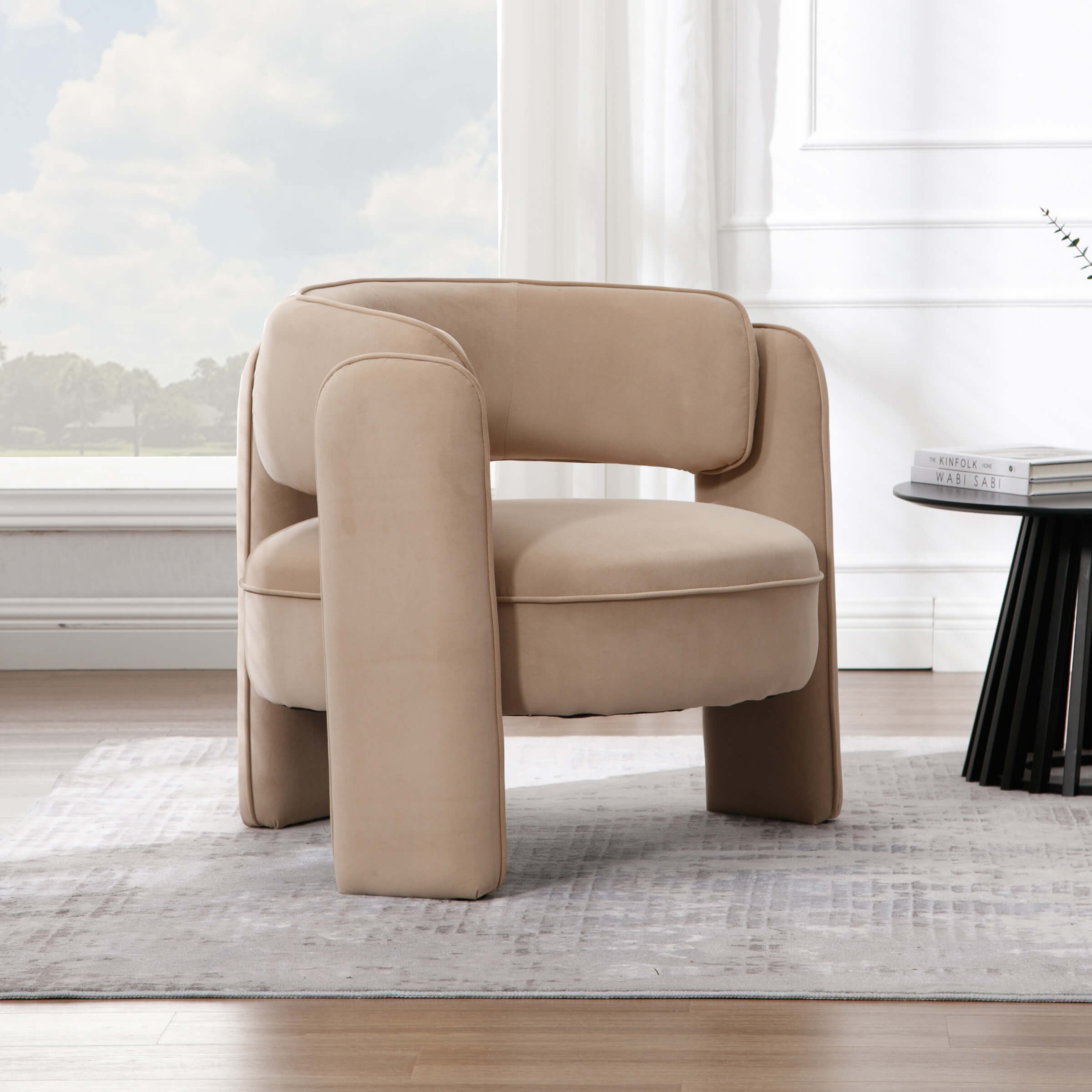 VESCASA Modern Barrel Accent Chair 1 PCS - 6414AC