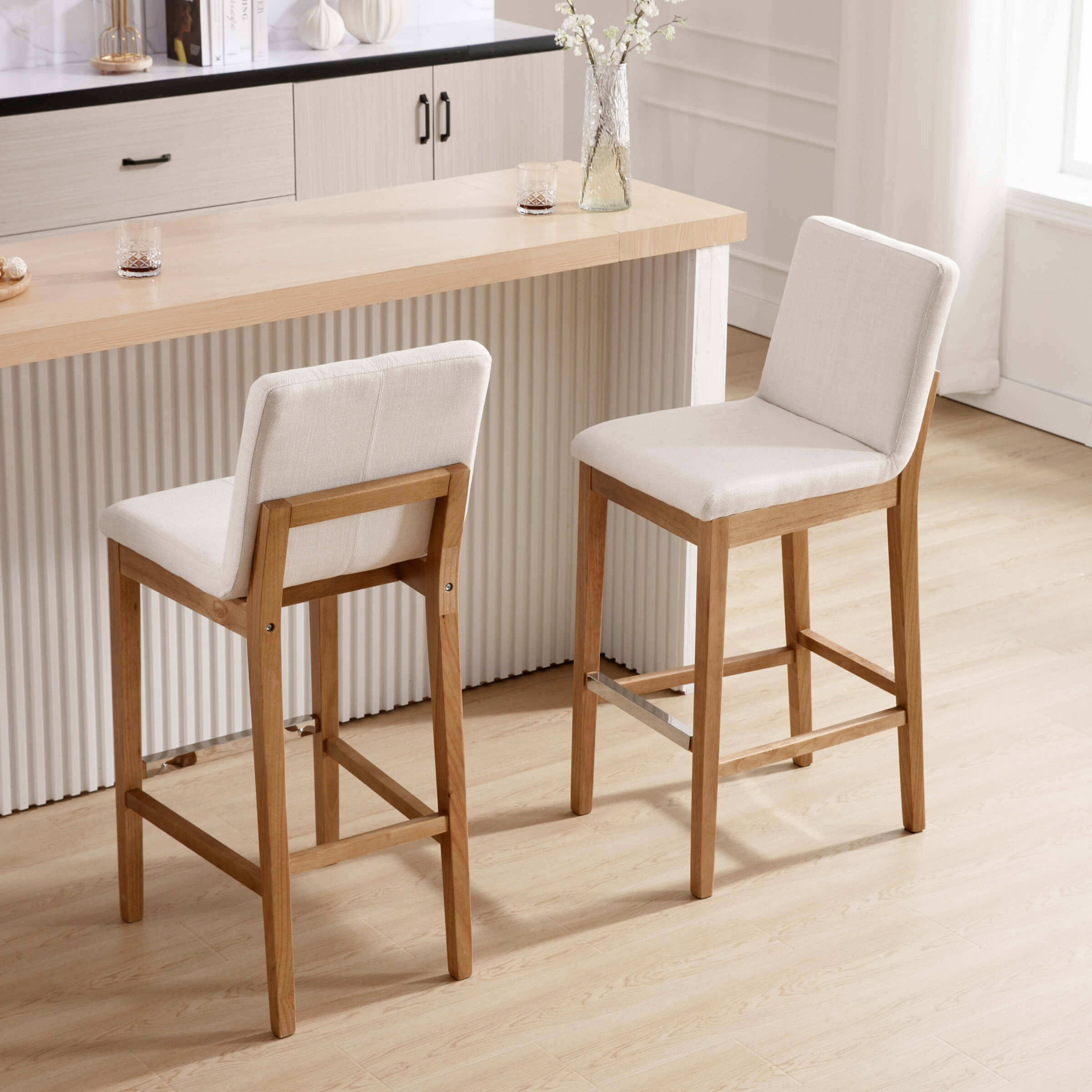 Kmax 26"H Modern Counter Height Bar Stools Set of 2 - 5730CS