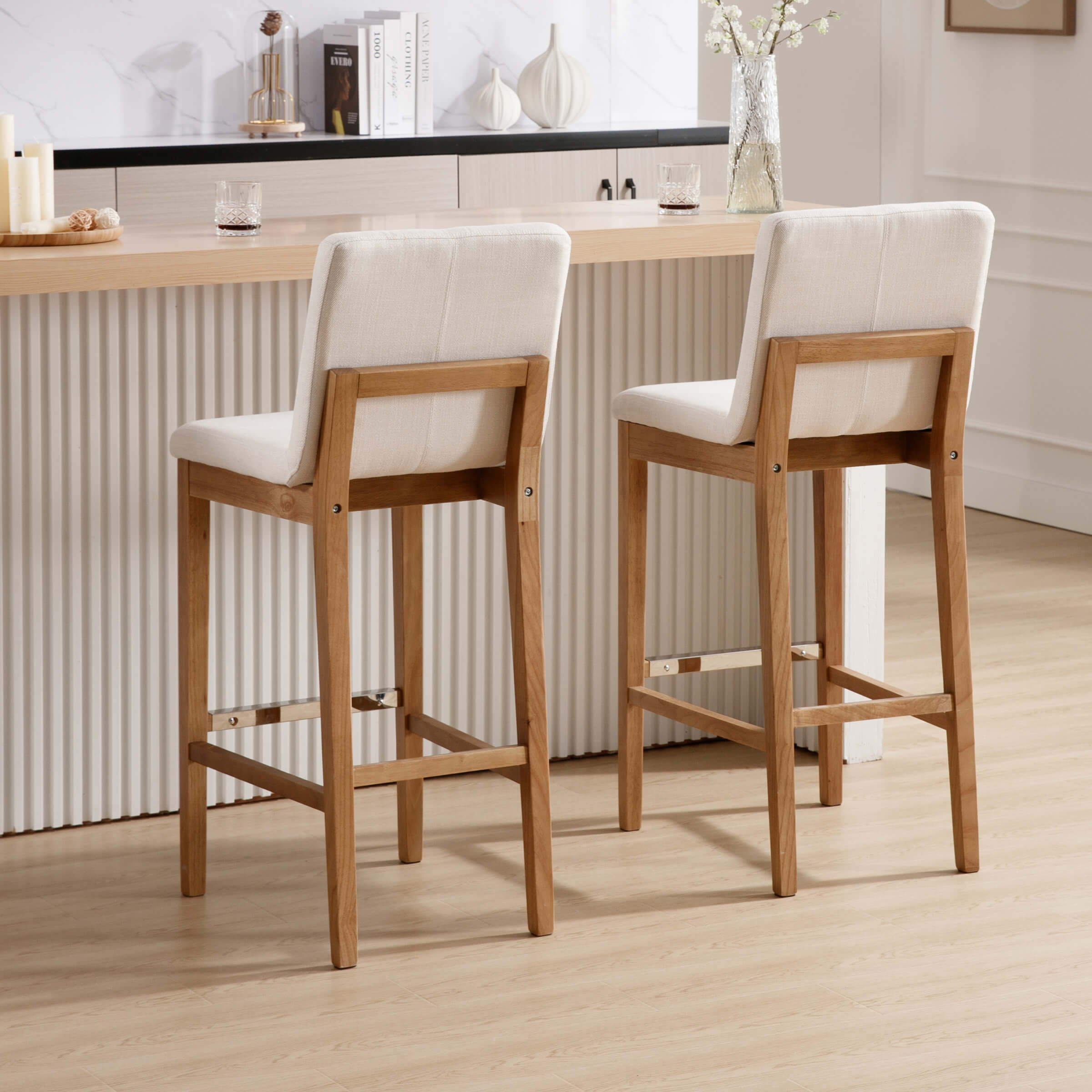 Kmax 26"H Modern Counter Height Bar Stools Set of 2 - 5730CS