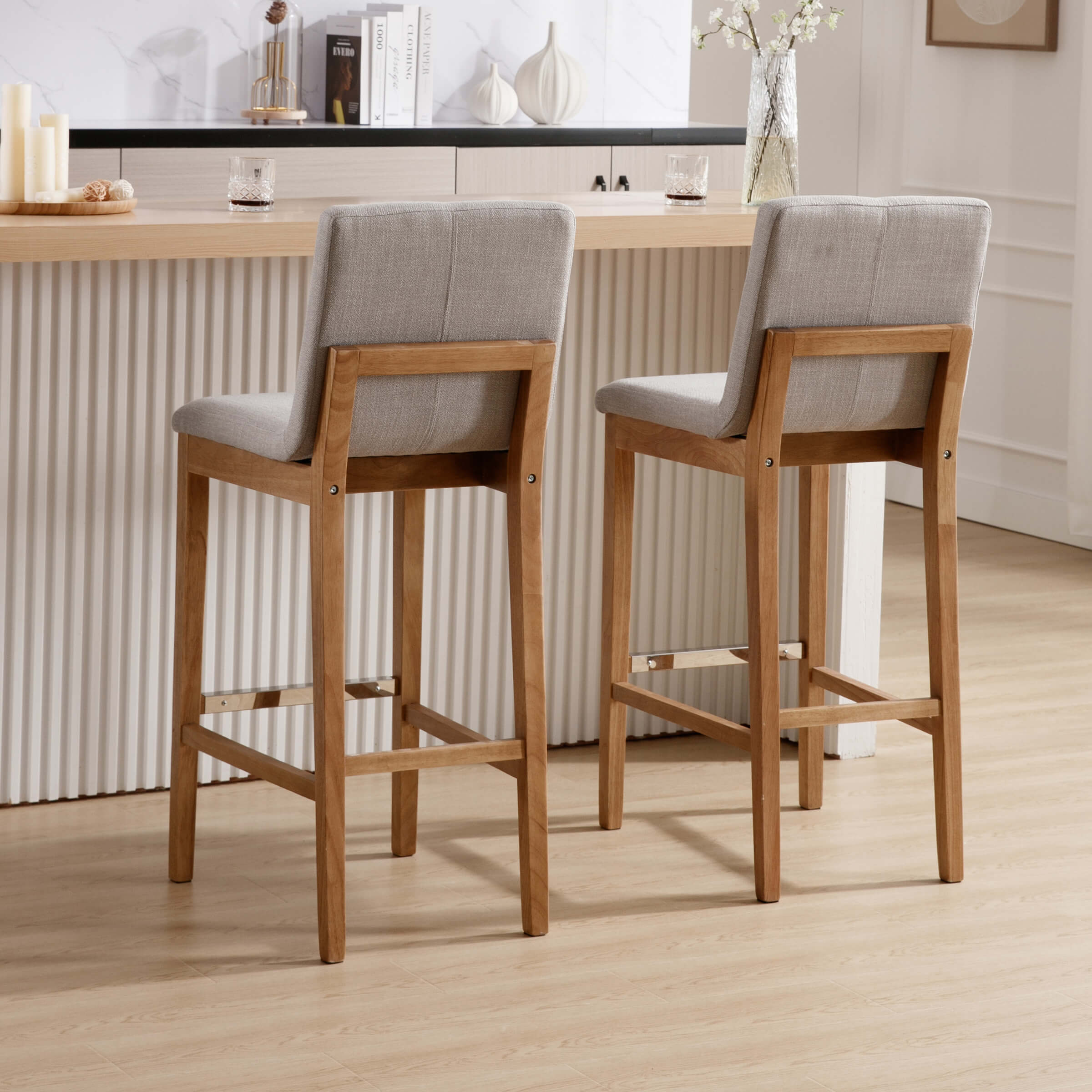 Kmax 26"H Modern Counter Height Bar Stools Set of 2 - 5730CS