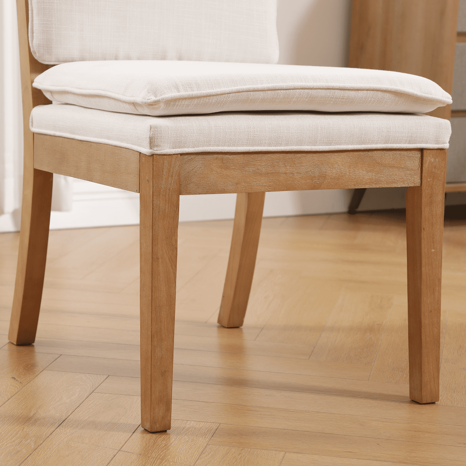 CIMOTA Removable Double Cushion Dining Chairs Set of 2 - 10043
