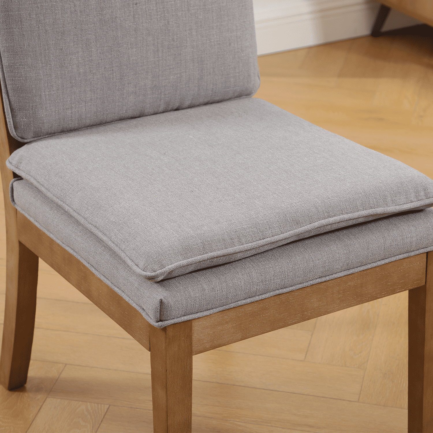 CIMOTA Removable Double Cushion Dining Chairs Set of 2 - 10043