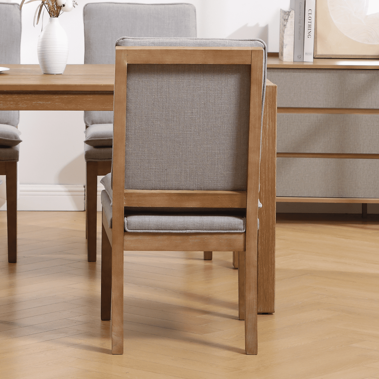 CIMOTA Removable Double Cushion Dining Chairs Set of 2 - 10043