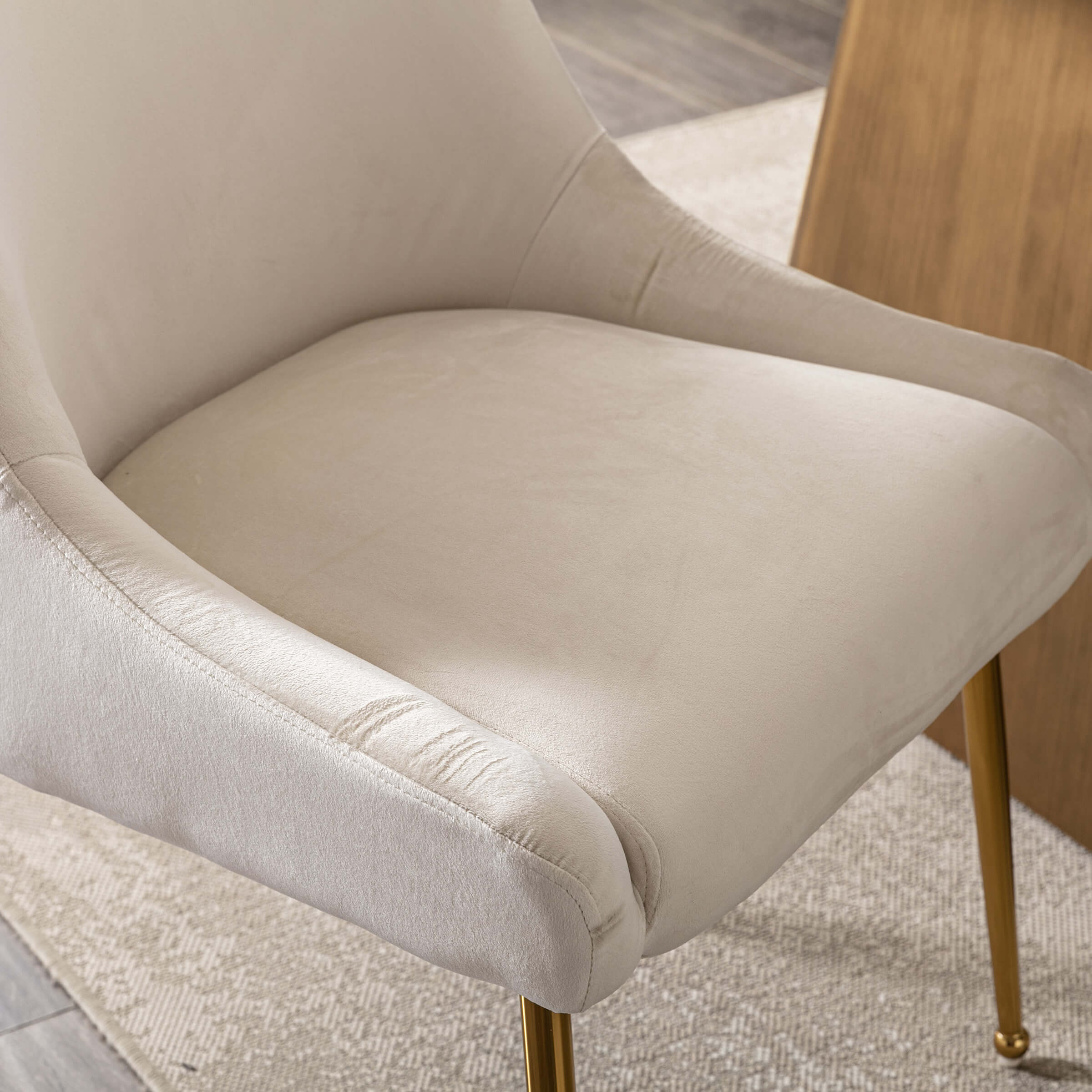 CHICAURA Modern Velvet Upholstered Dining Chairs Set of 2 - 1469DC