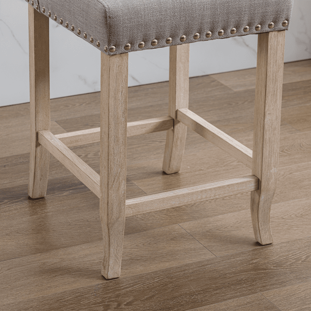 Stool legs and crossbars close-up