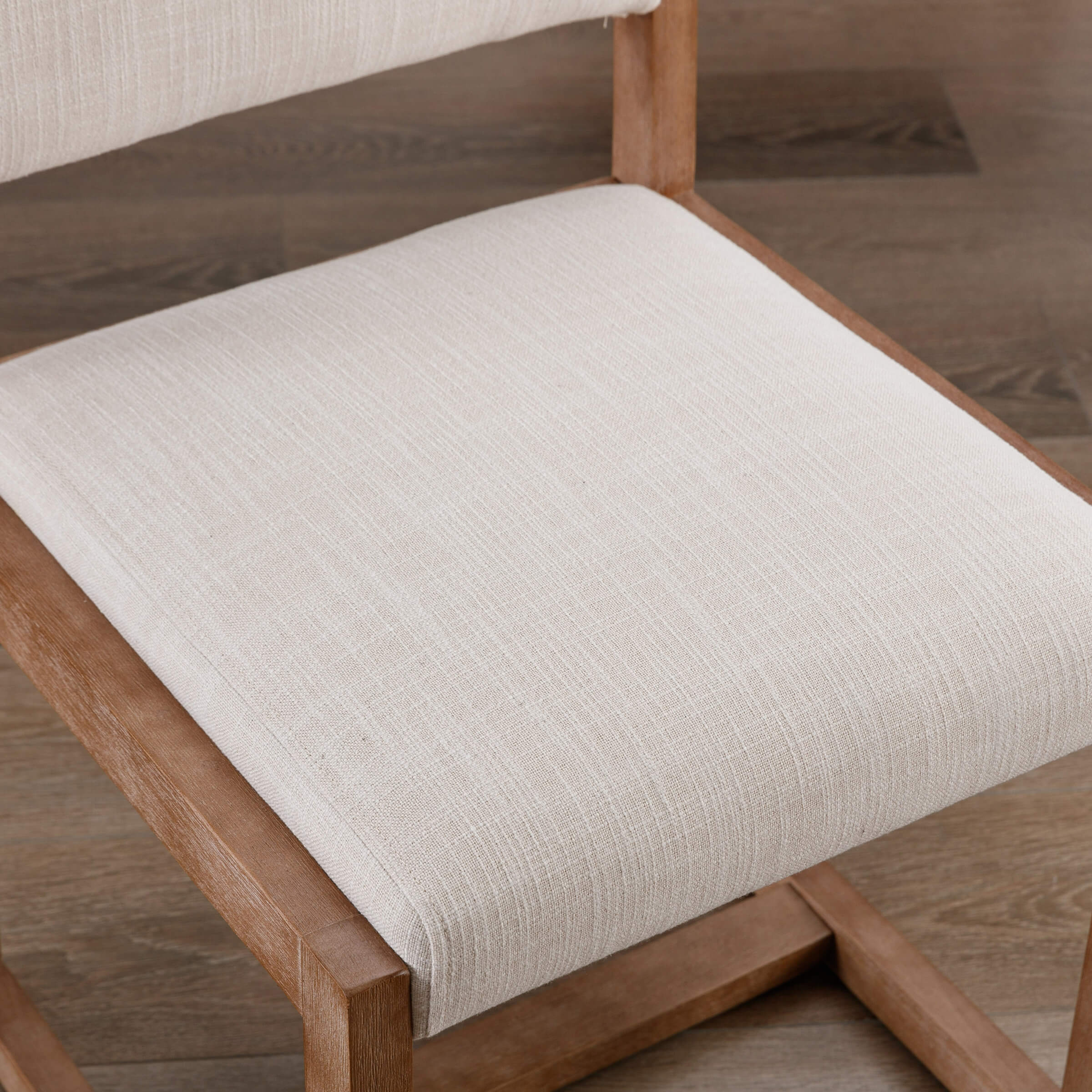 Close-up of chair seat cushion fabric