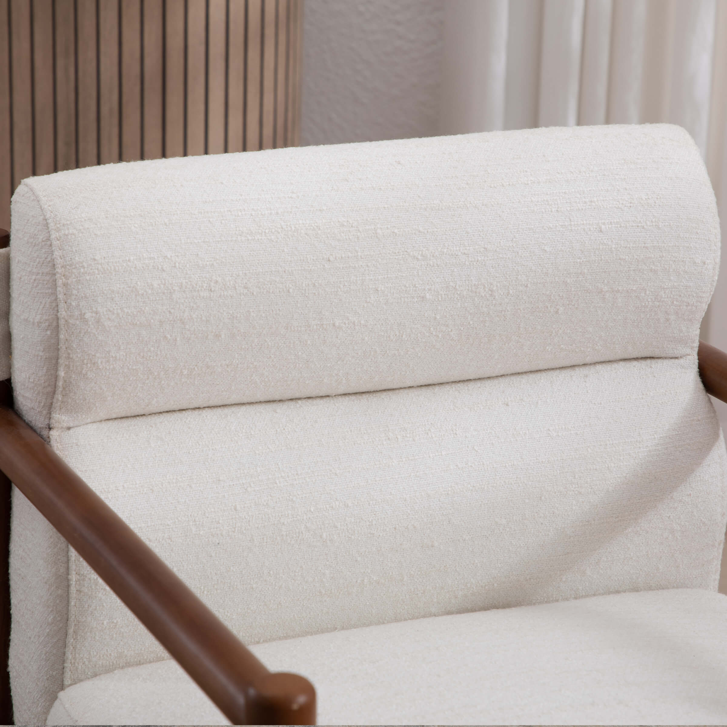 ROCITY Modern Upholstered Linen Accent Chair - 3220