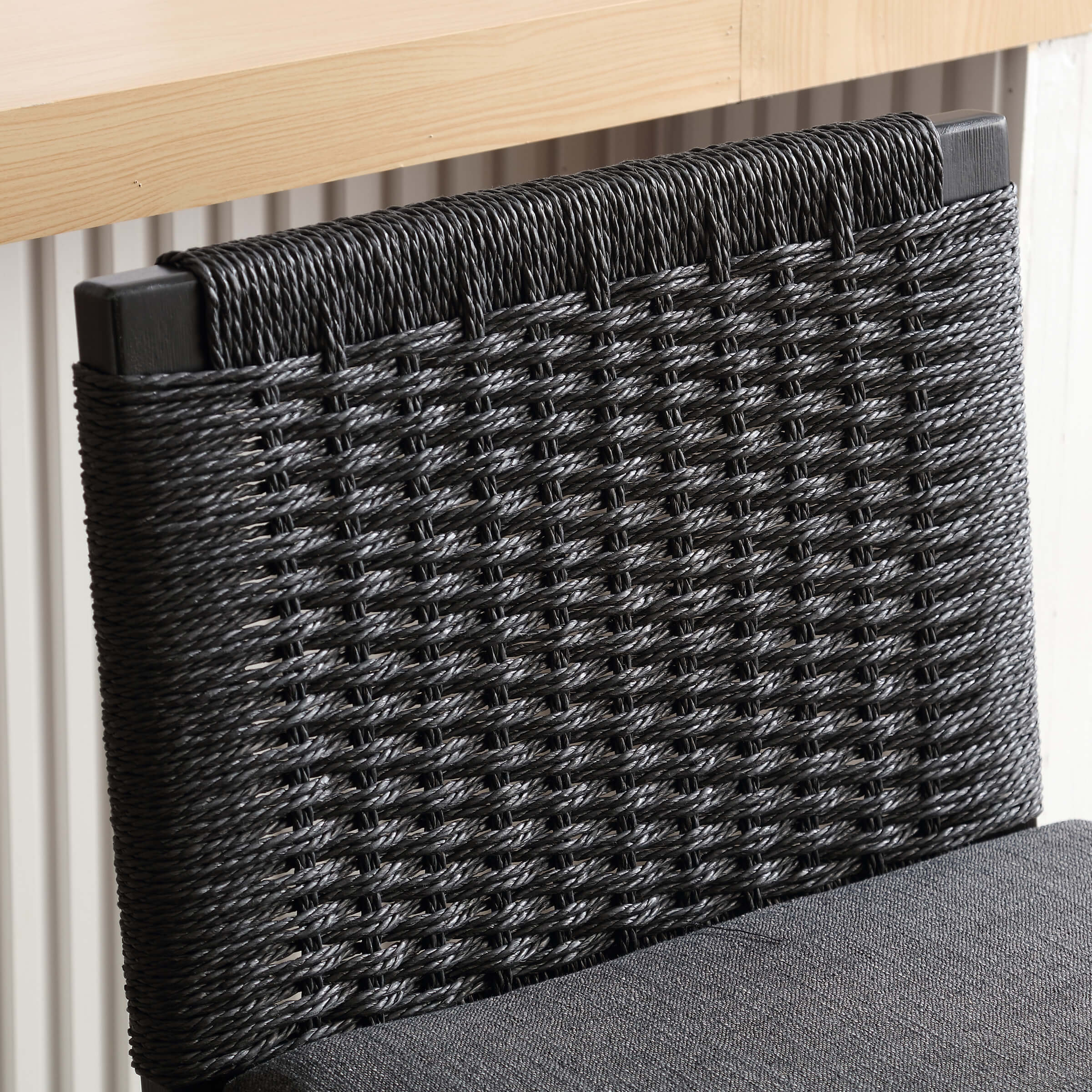 Kmax 27.25"H Woven Linen Counter Stools Set of 2 - 5743CS