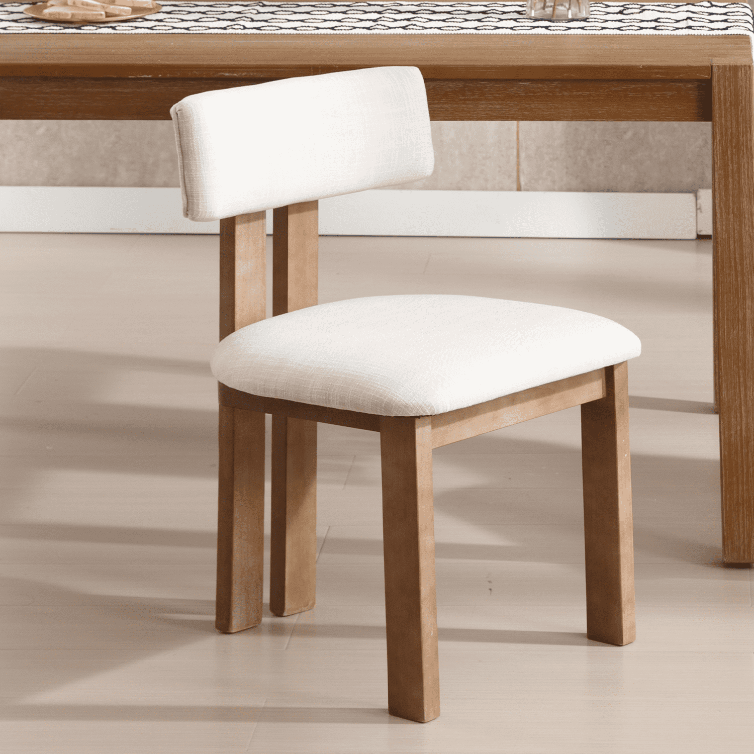 Janoray Farmhouse Fabric Dining Chairs Set of 2 - 10014