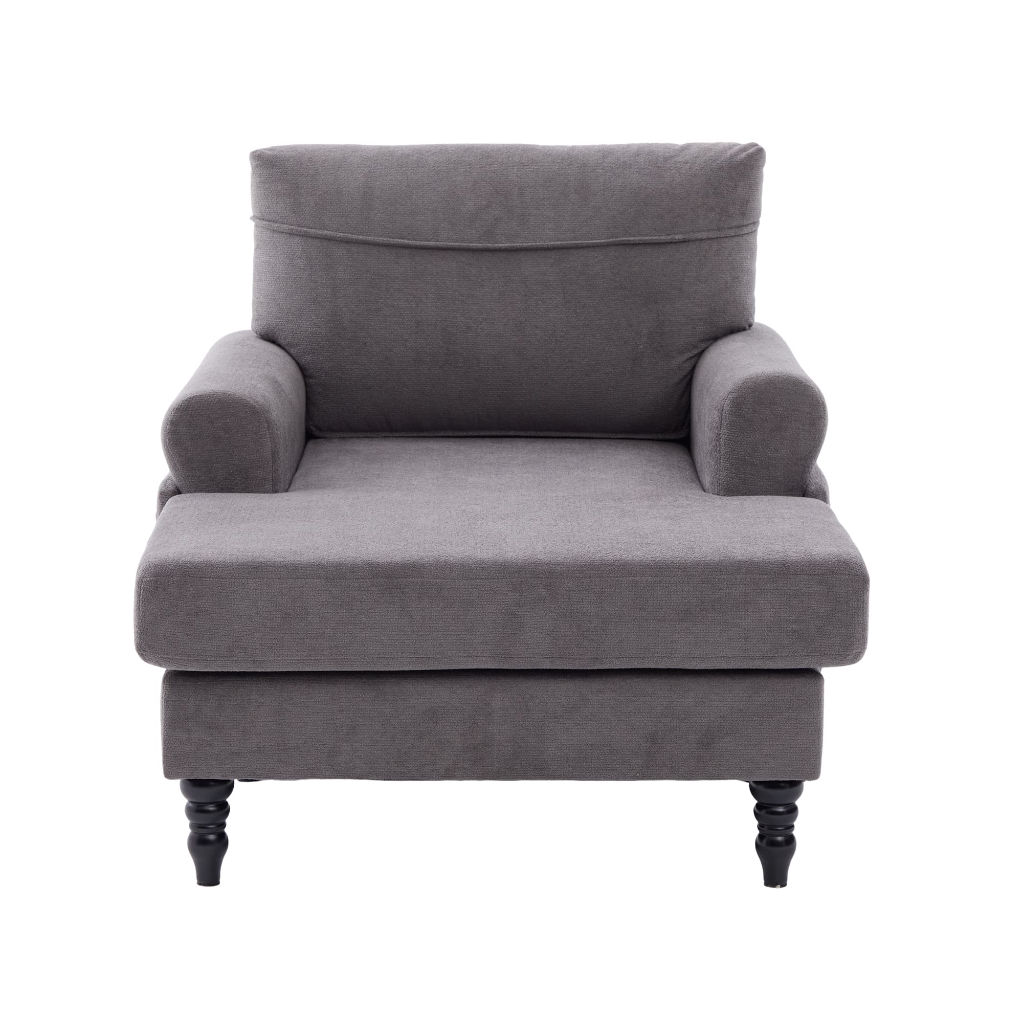 49.4" Chenille Accent Chair Chaise Lounge Wide Cushion Lounger
