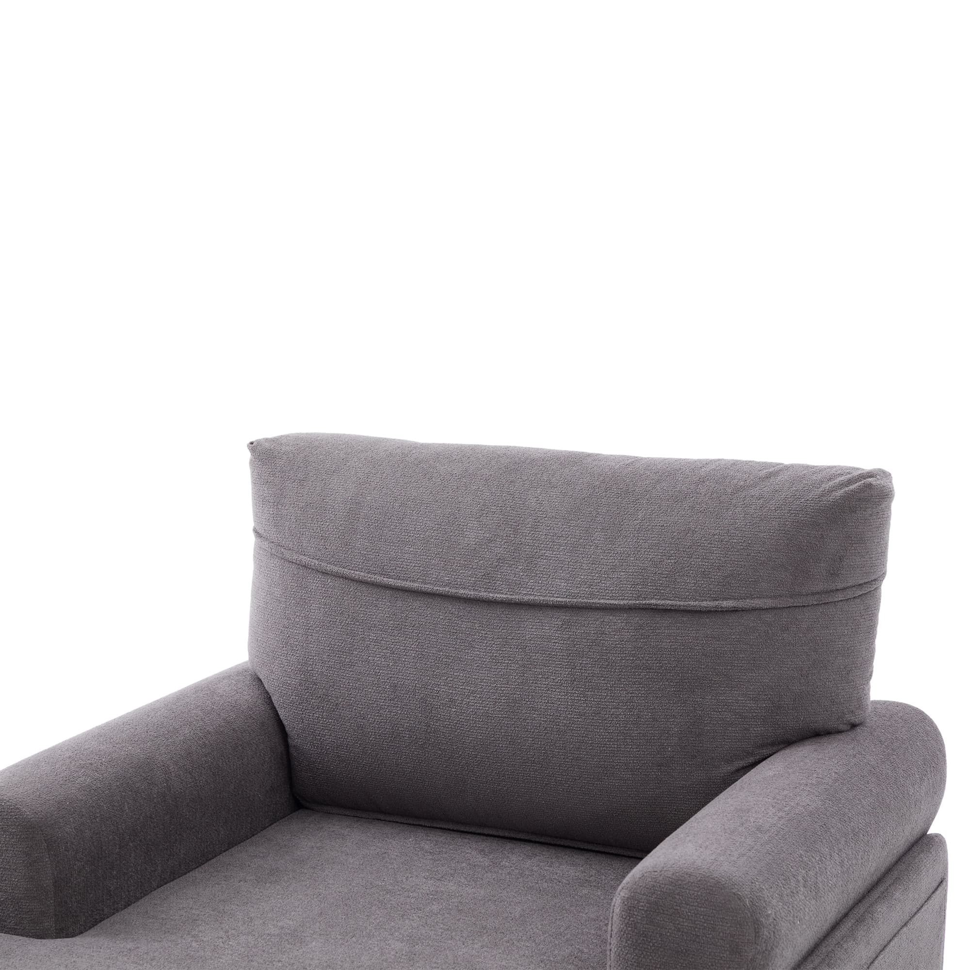 49.4" Chenille Accent Chair Chaise Lounge Wide Cushion Lounger