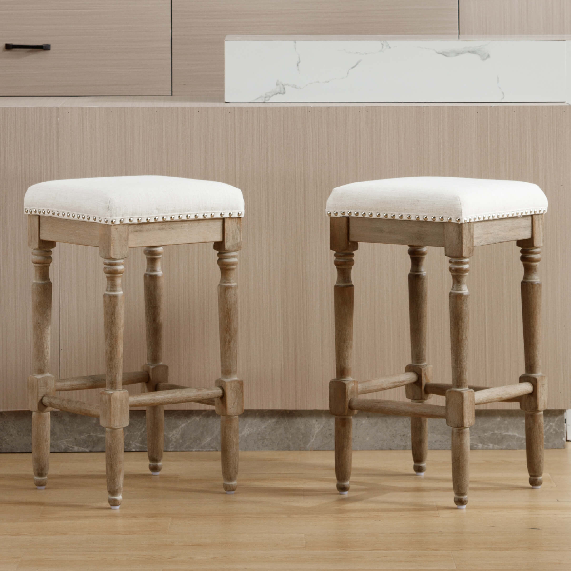 Kmax 26"H Saddle Backless Counter Stools Set of 2 - XX30CS