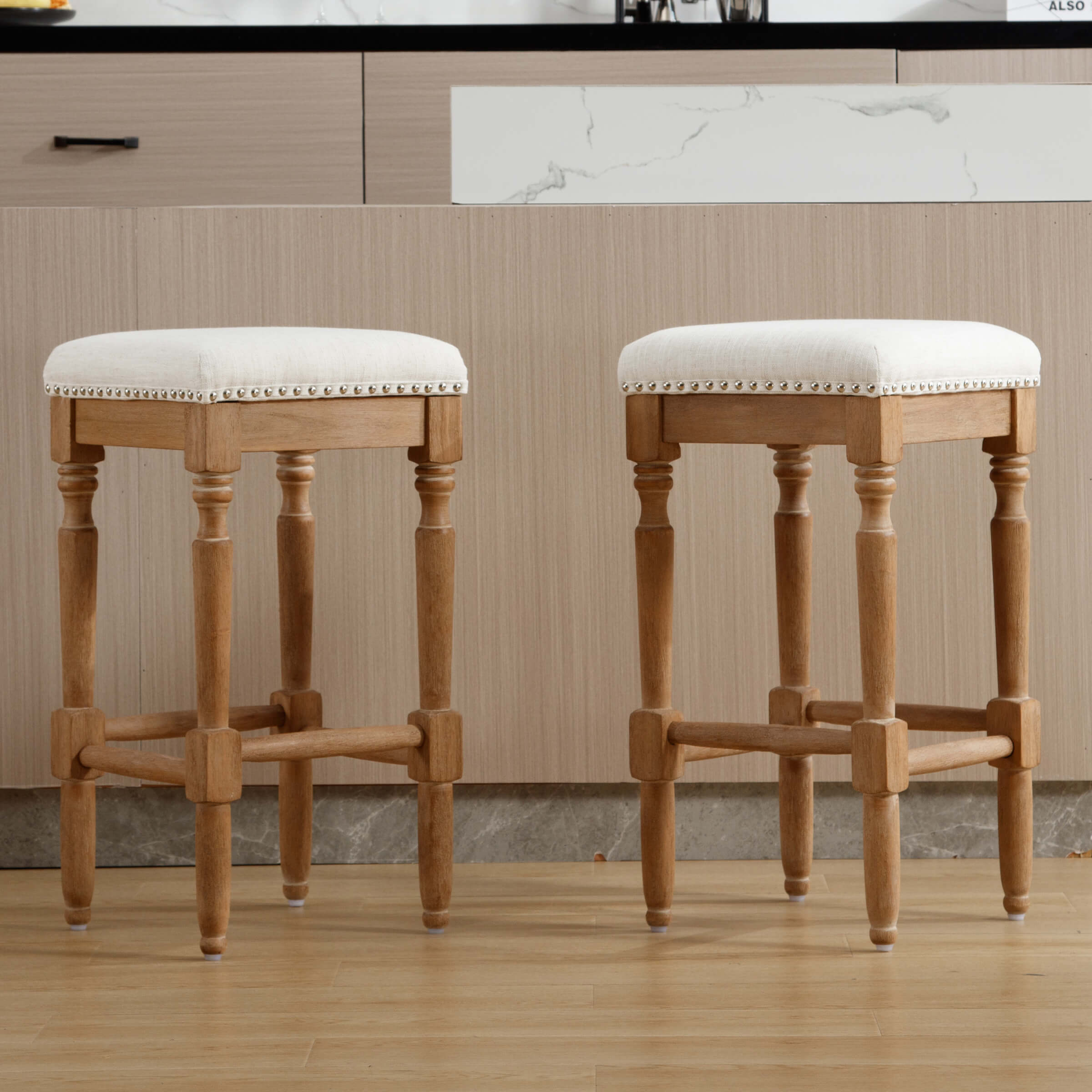 Kmax 26"H Saddle Backless Counter Stools Set of 2 - XX30CS