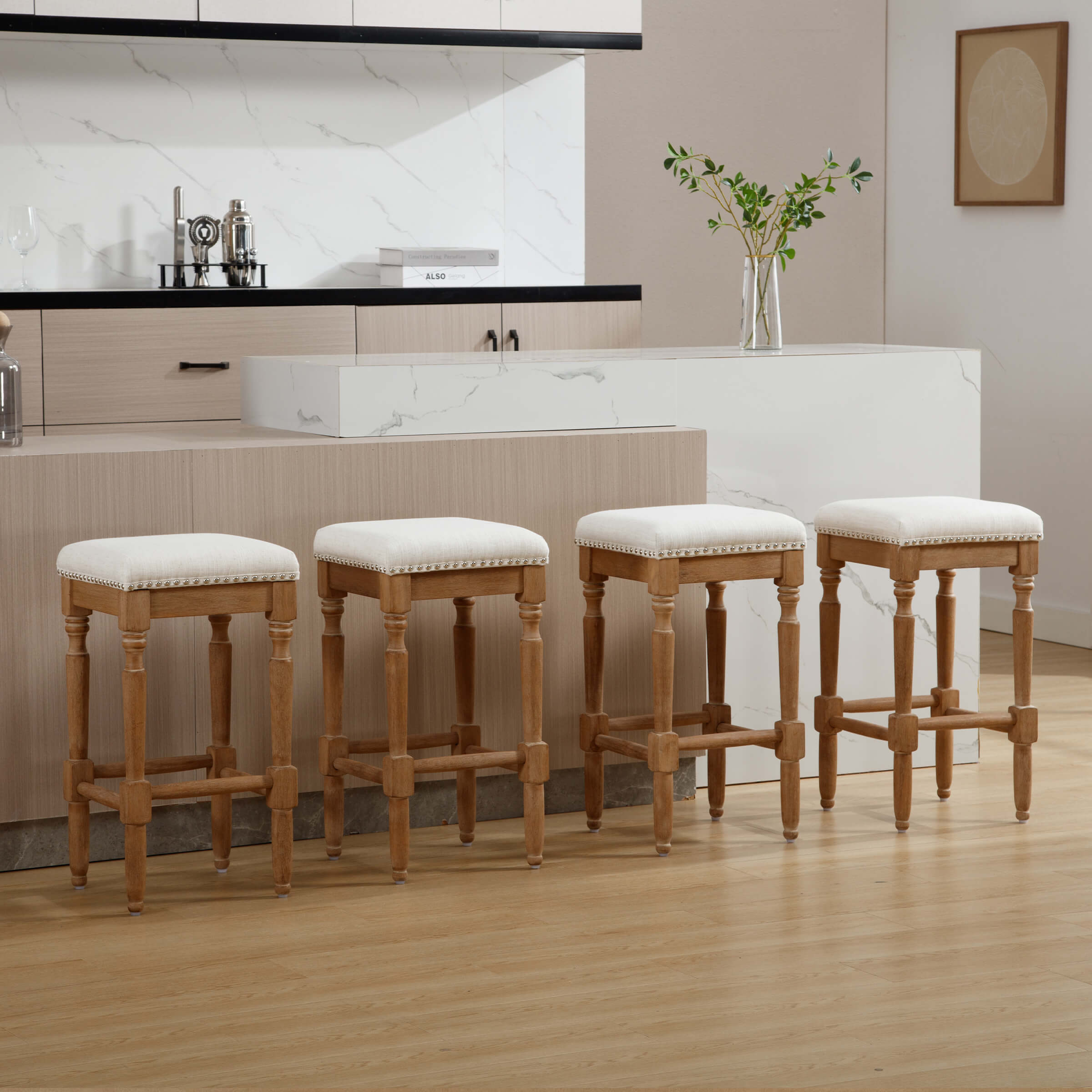 Kmax 26"H Saddle Backless Counter Stools Set of 2 - XX30CS