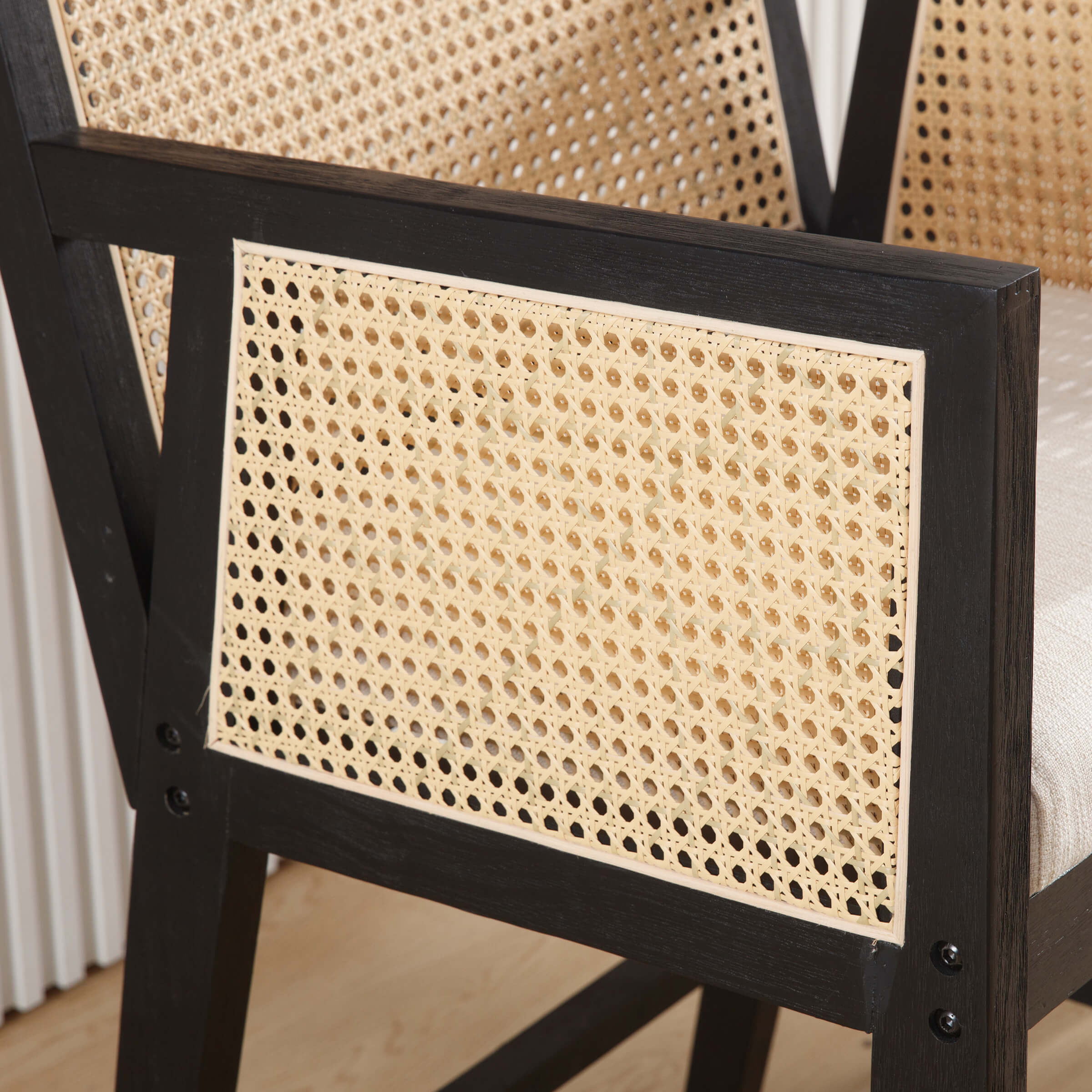 EALSON Farmhouse Rattan Counter Height Bar Stools Set of 2 - 5766CS