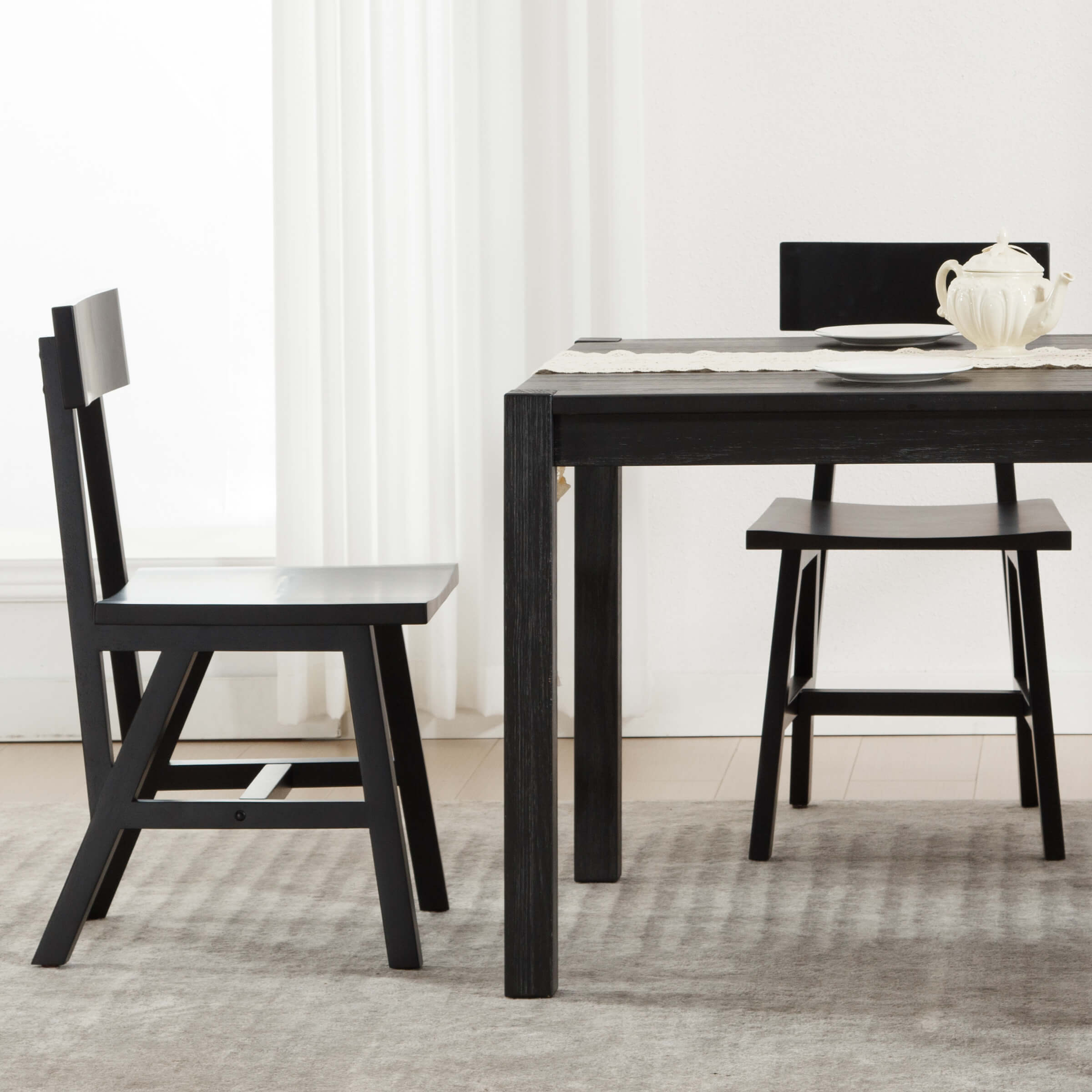 EALSON 100% Oak Wood Dining Chairs Set of 2 - X016DC