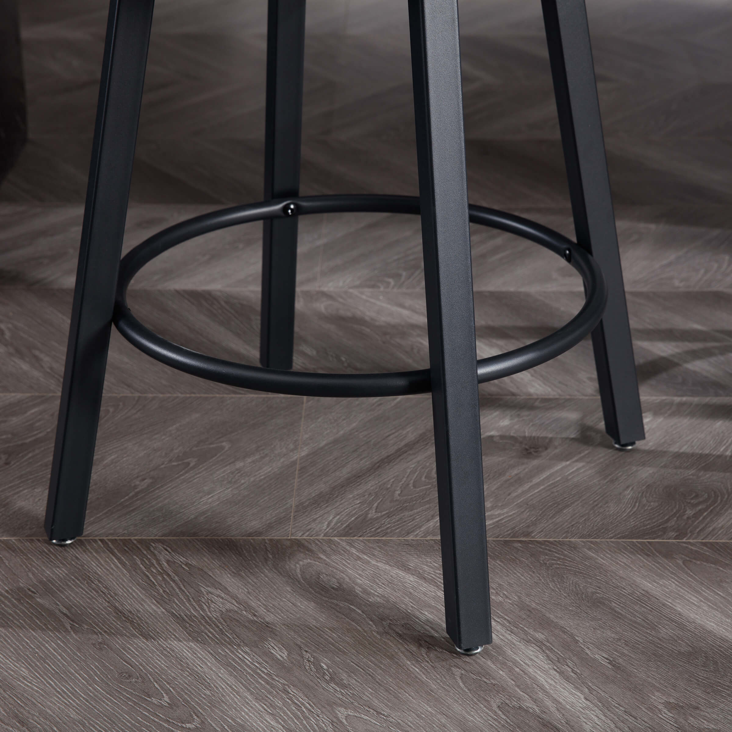 Bar stool legs and circular footrest