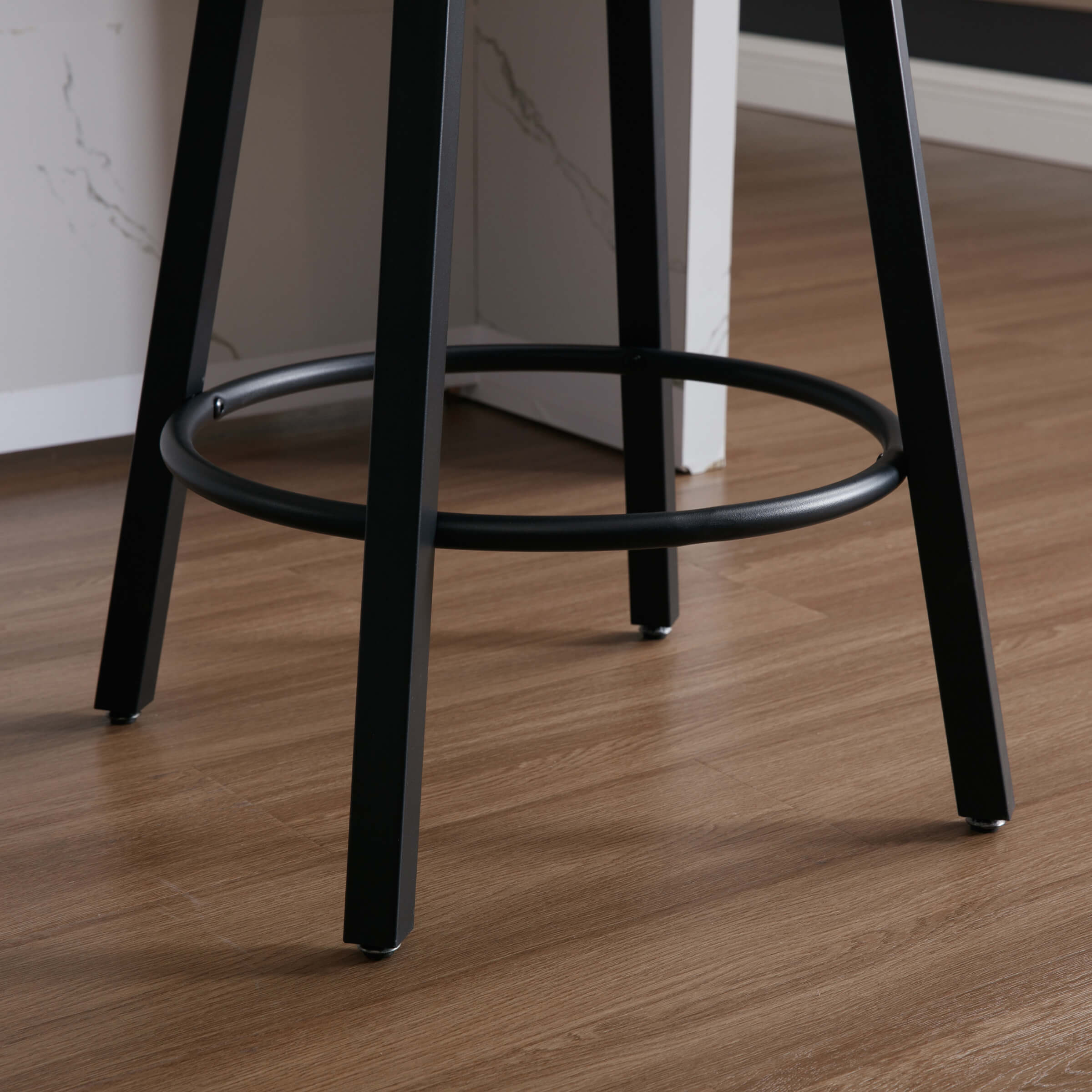 ROCITY 25.5"H Leather Open Back Bar Stools Set of 2 - 2008CS